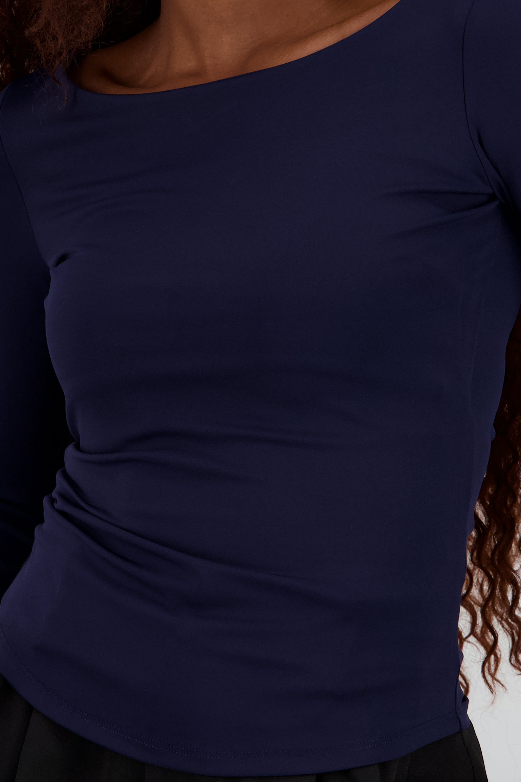 Top manga larga liso MARINO