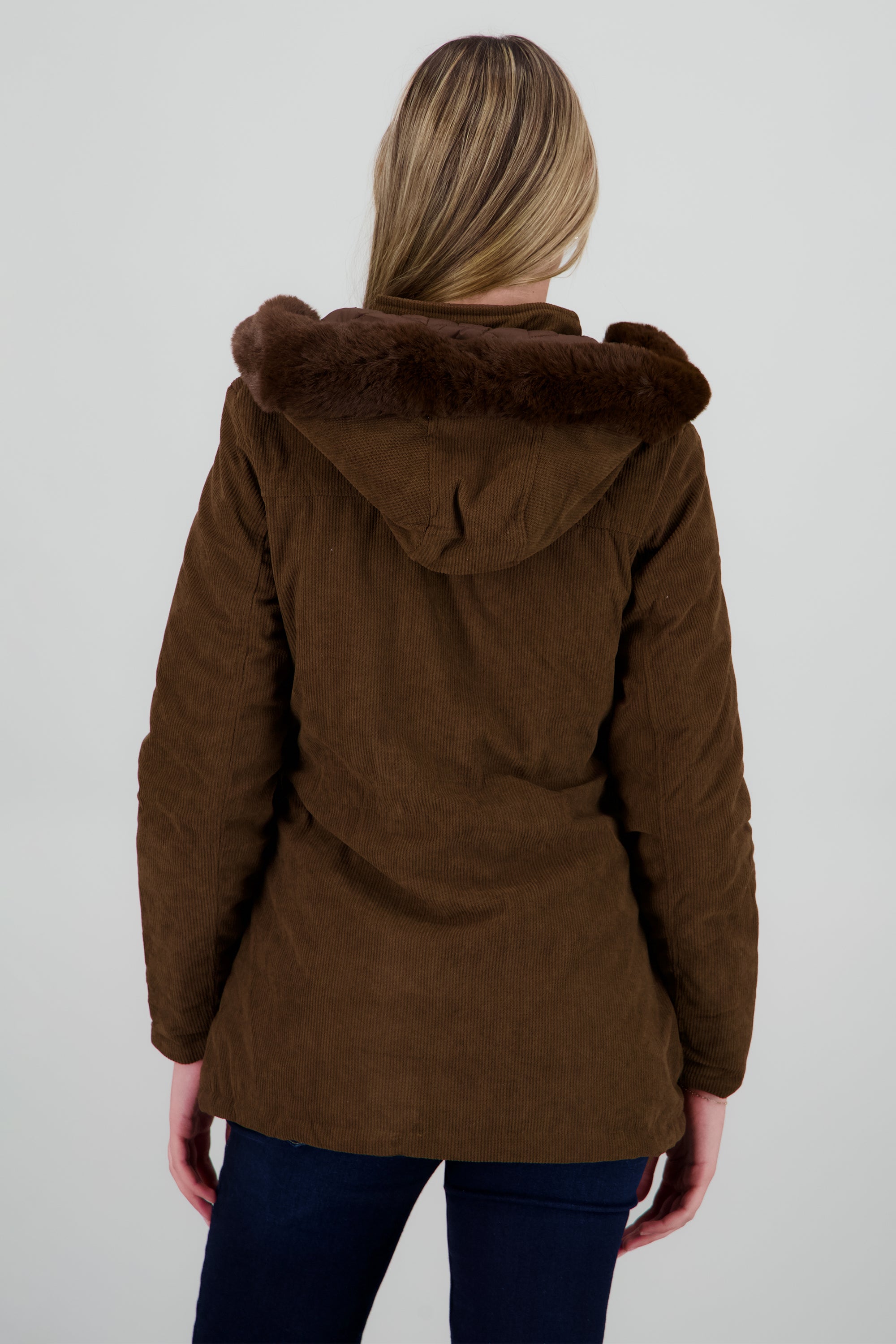 CHAMARRA GORRO PELUCHE CAFE