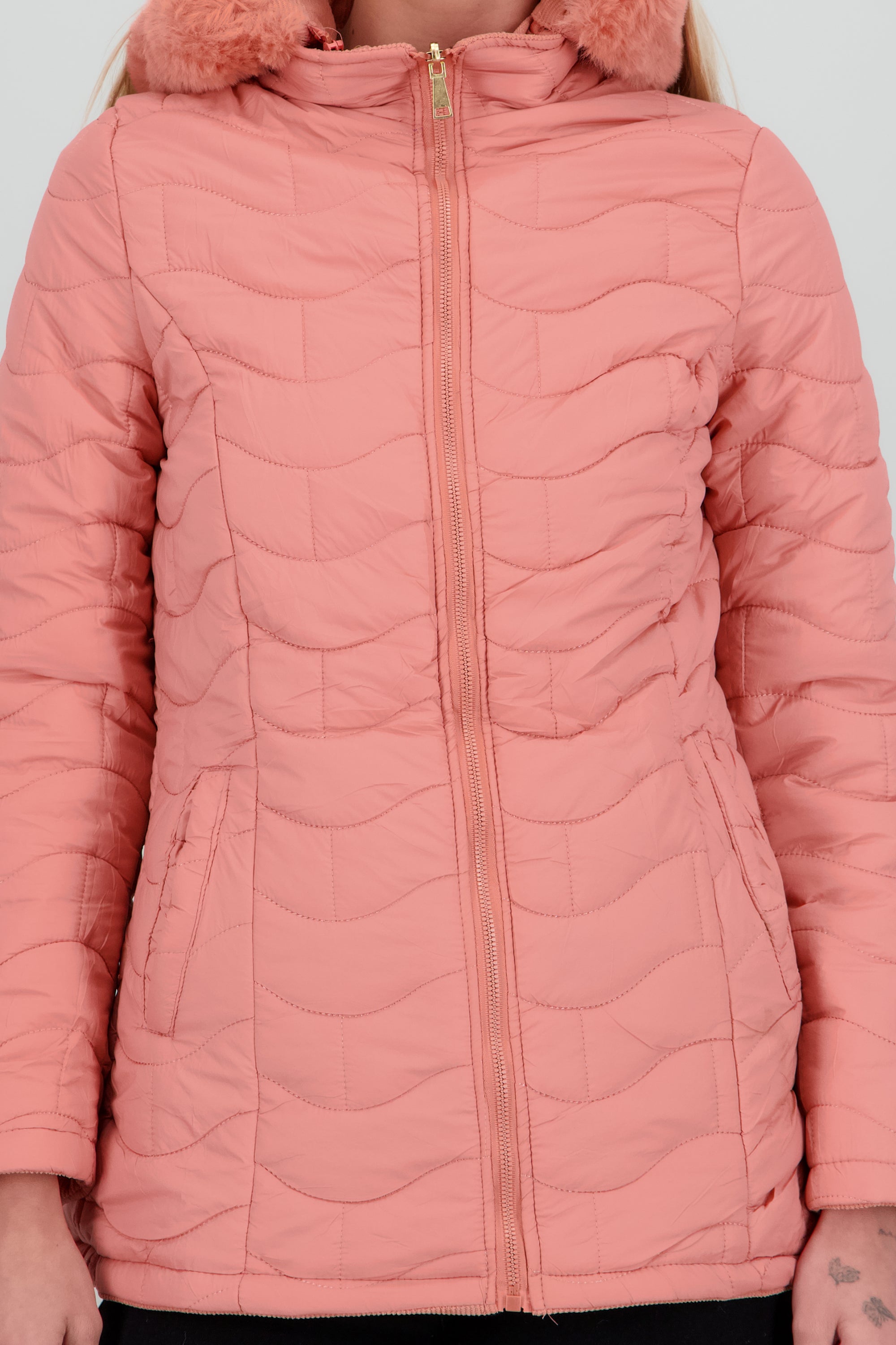 CHAMARRA GORRO PELUCHE ROSA