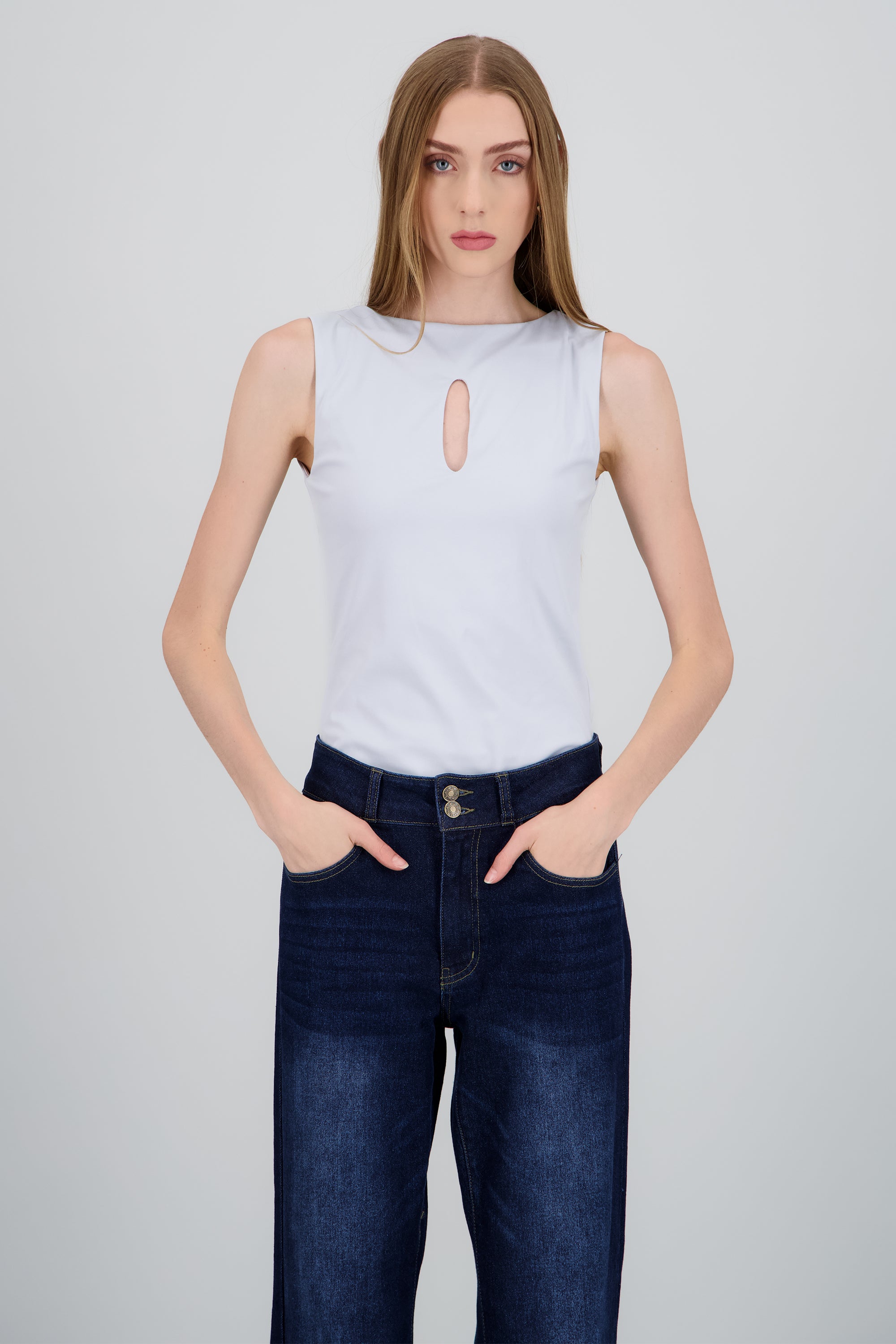 Bodysuit corte al frente AZUL