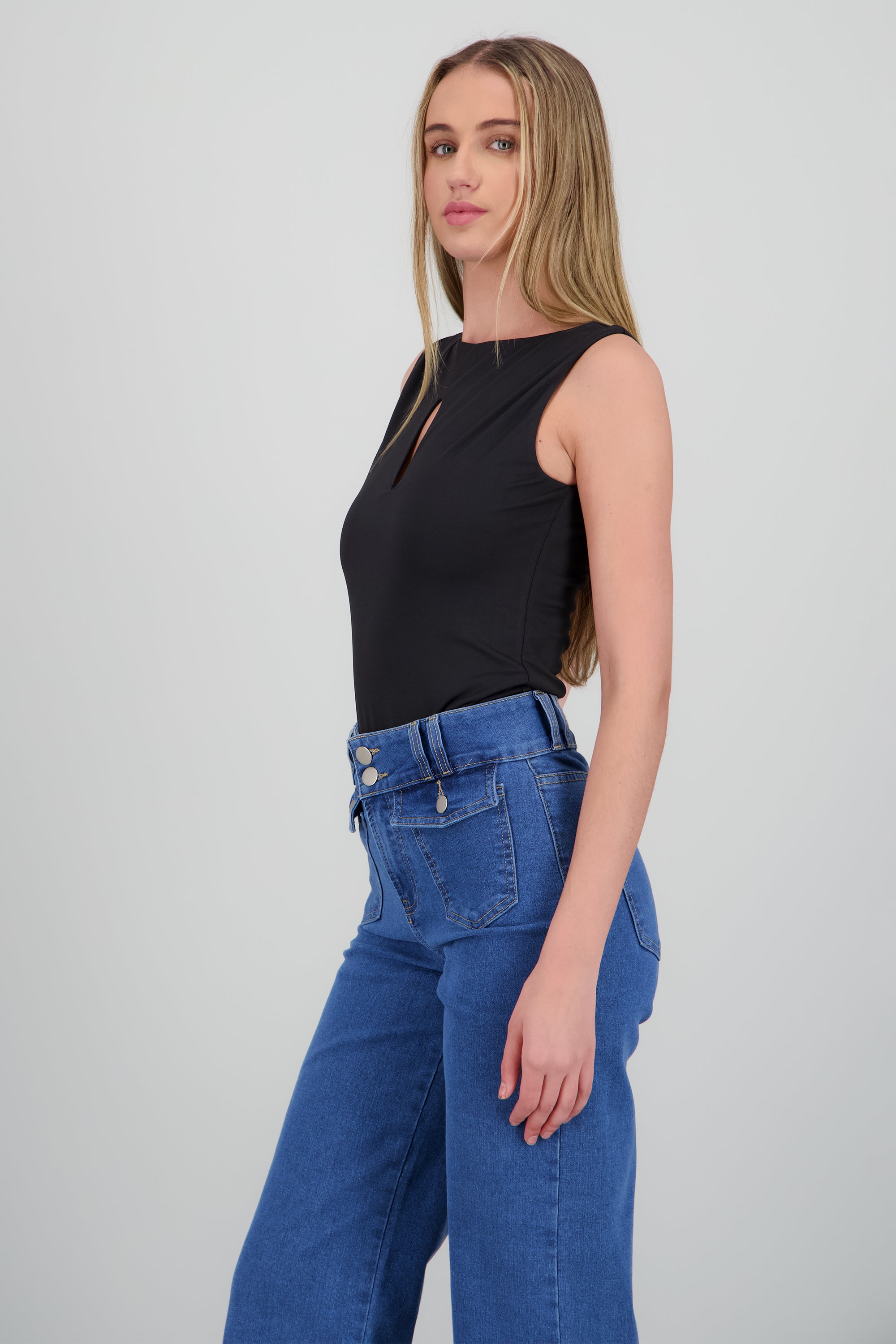 Bodysuit corte al frente NEGRO