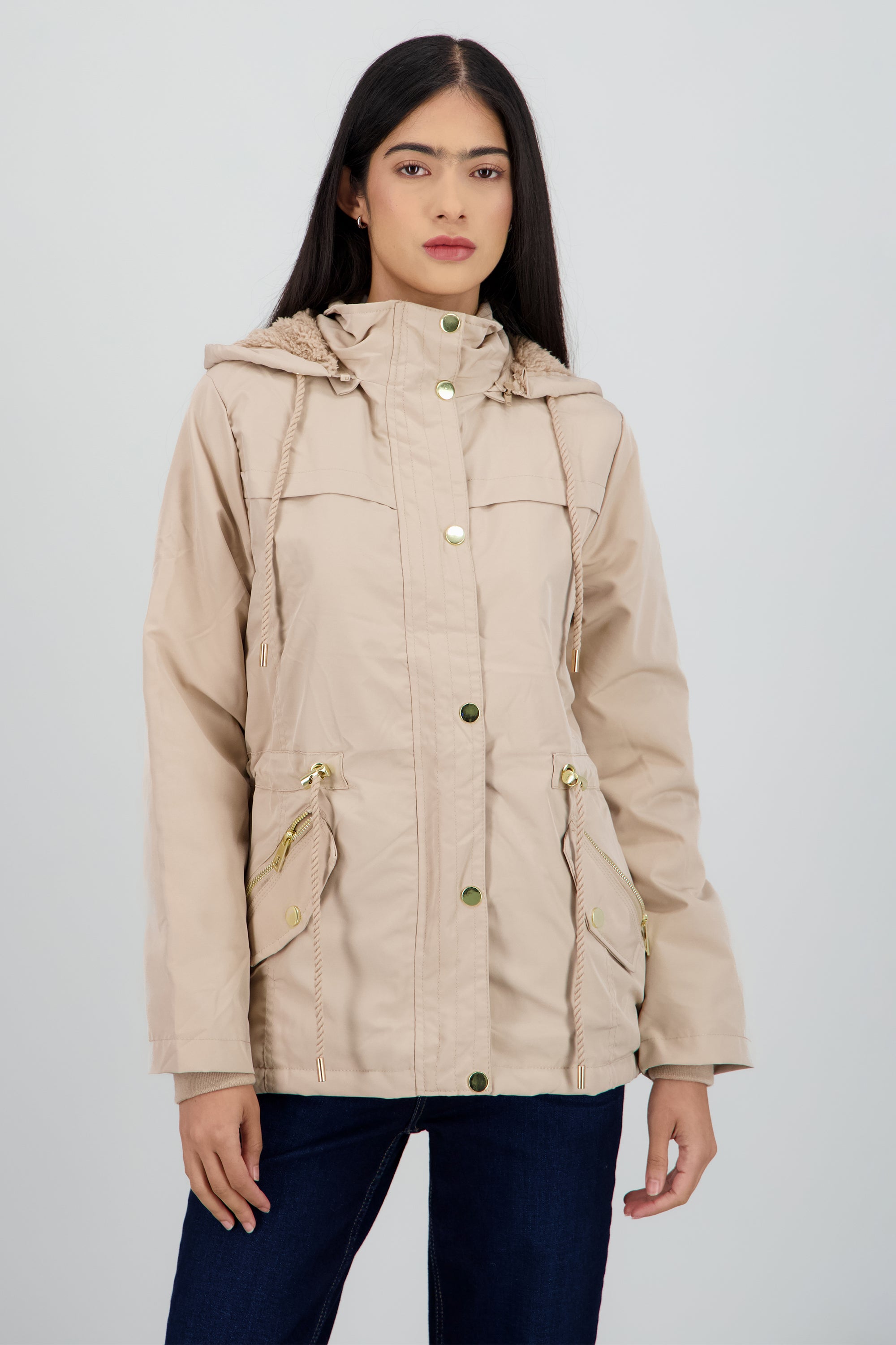 GABARDINA BOLSA Y JARETA KHAKI