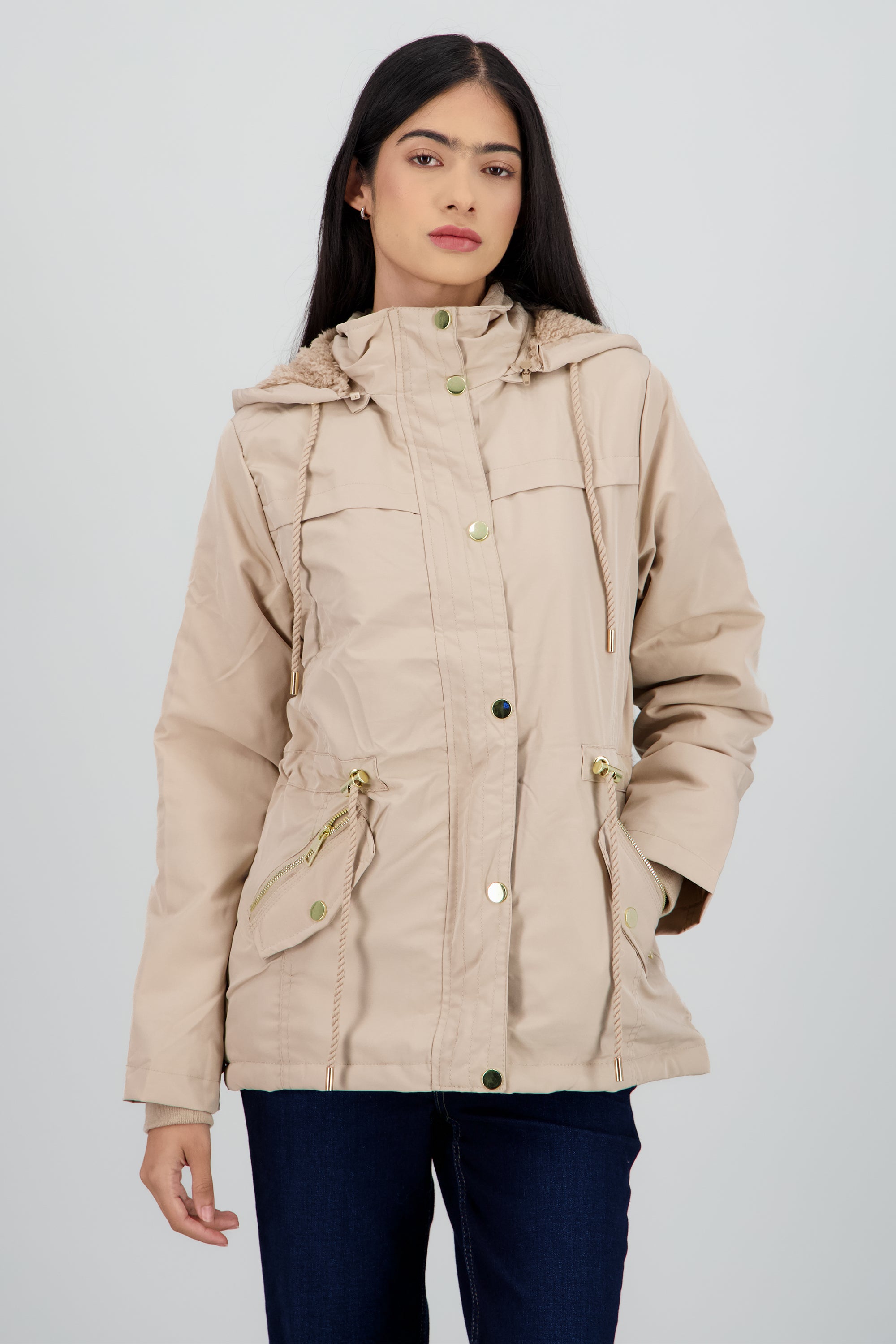 GABARDINA BOLSA Y JARETA KHAKI