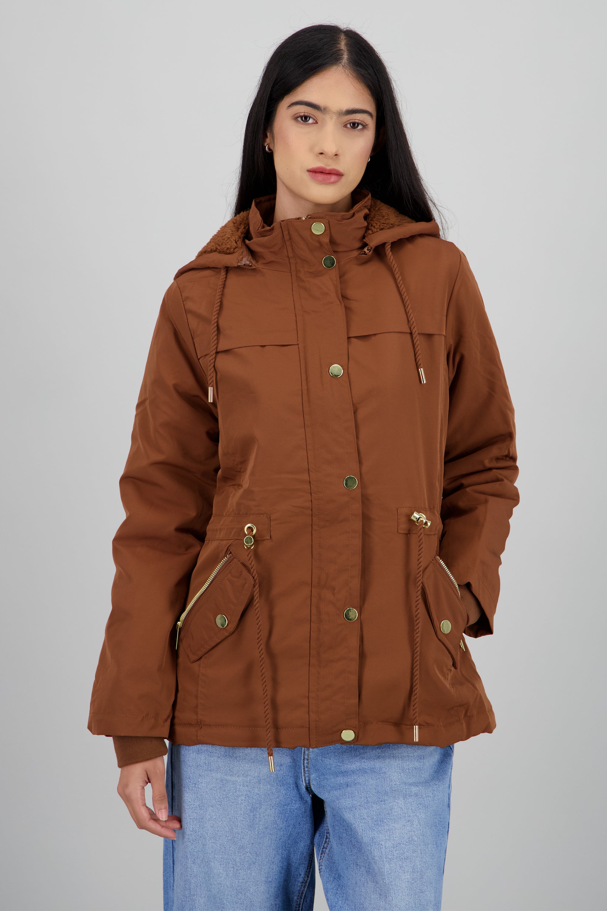 GABARDINA BOLSA Y JARETA CAMELLO
