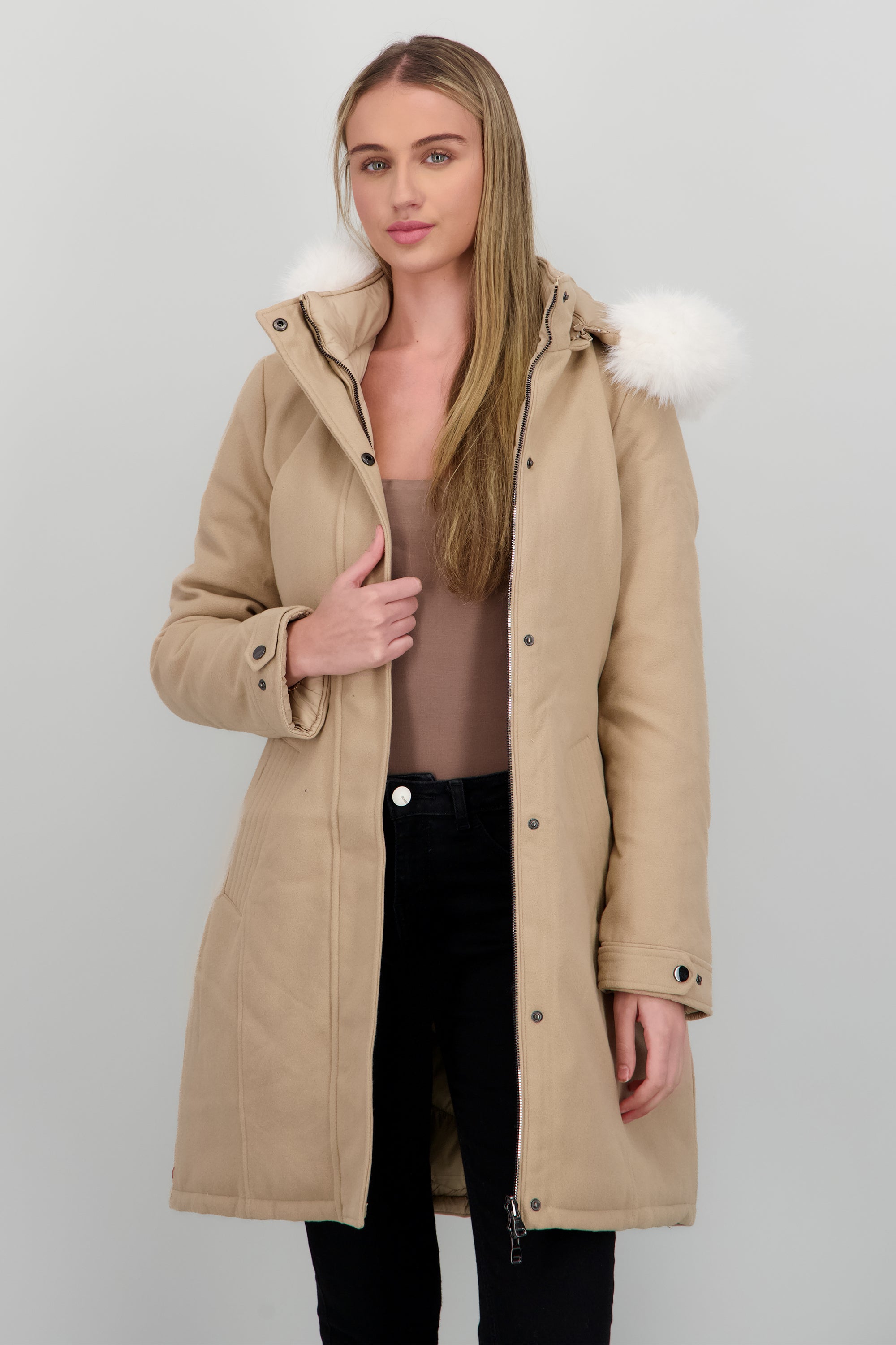 CHAMARRA DOBLE VISTA BEIGE