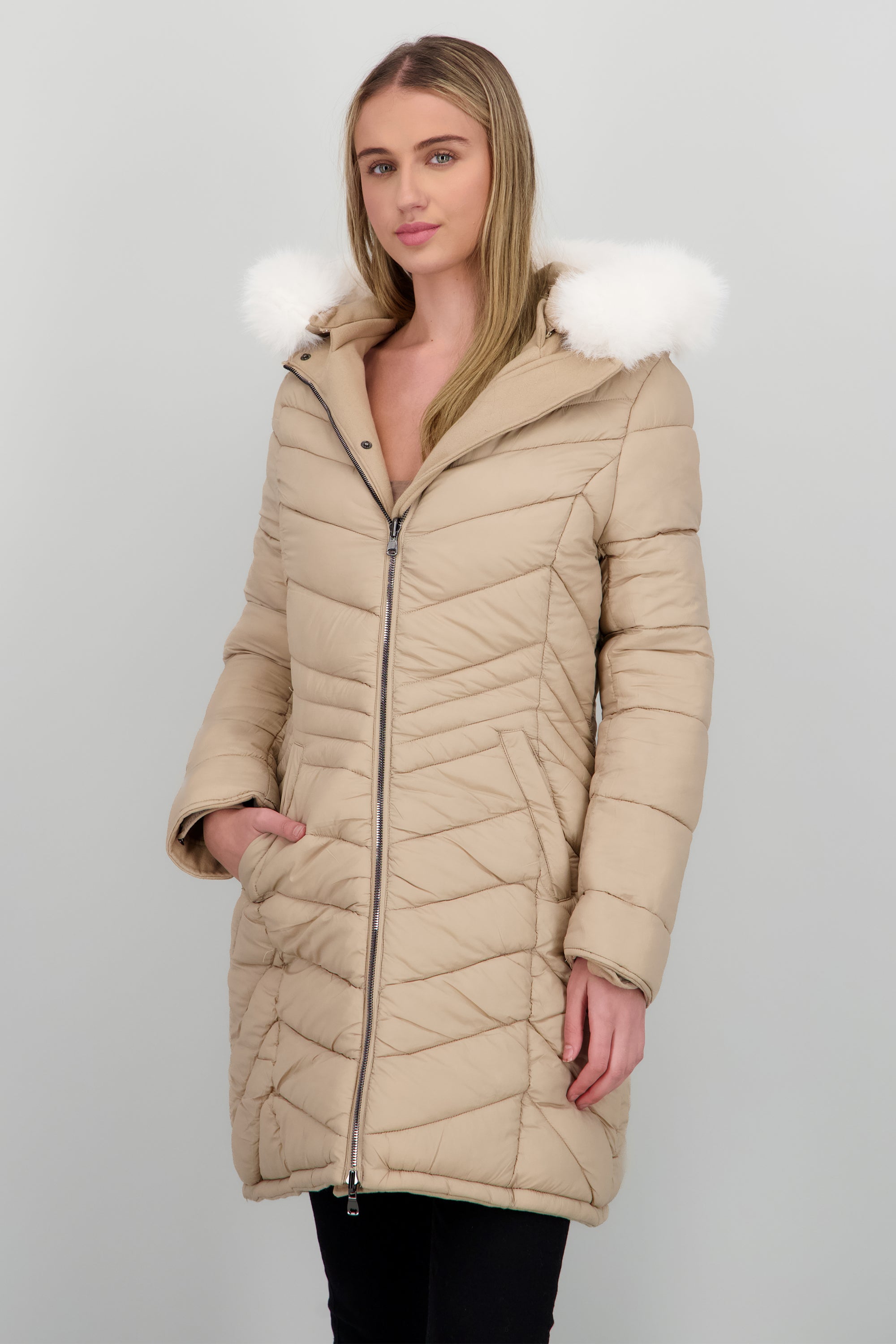 CHAMARRA DOBLE VISTA BEIGE