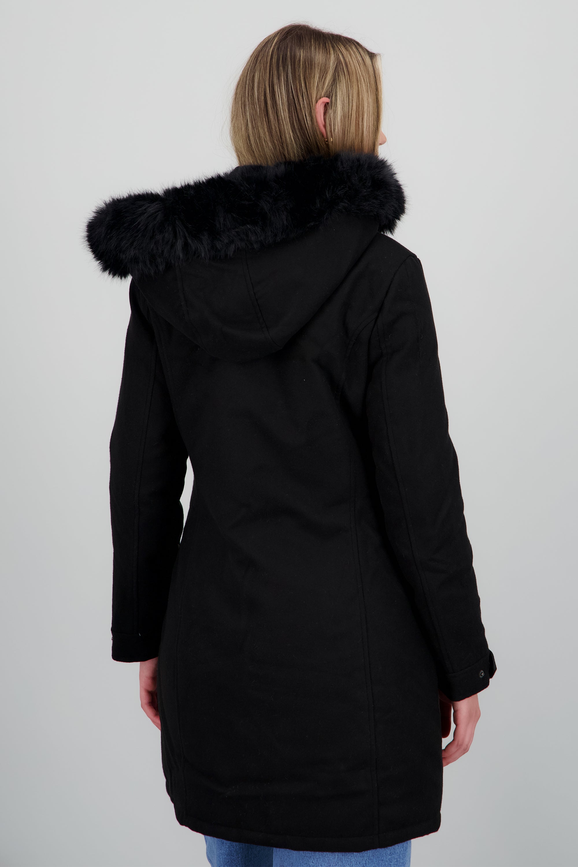 CHAMARRA DOBLE VISTA NEGRO COMBO