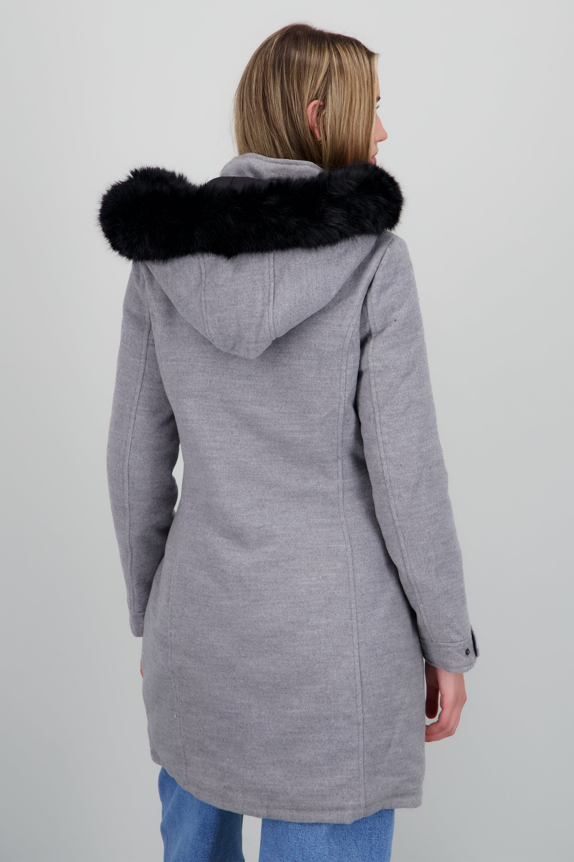 CHAMARRA DOBLE VISTA GRIS COMBO