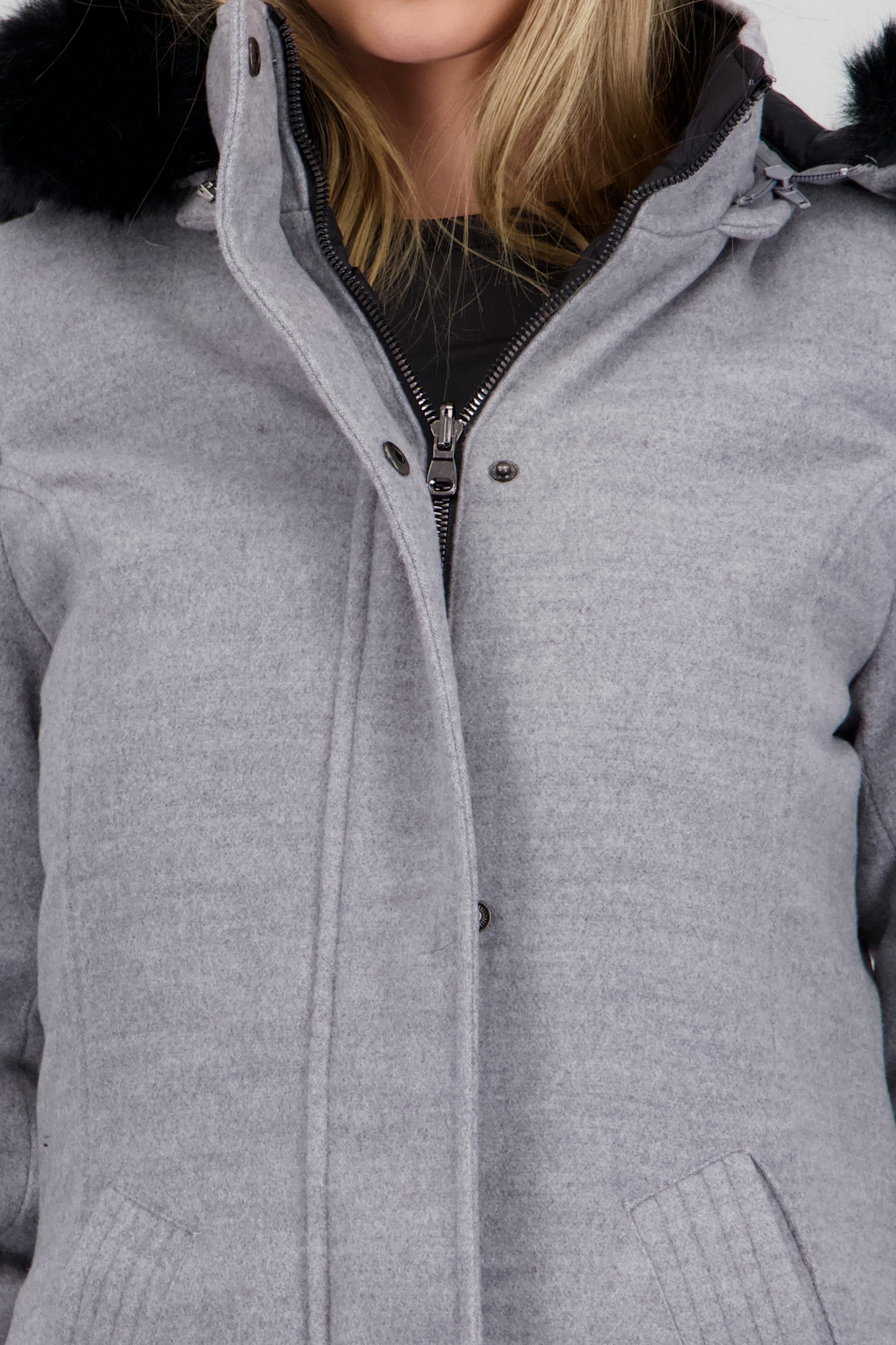 CHAMARRA DOBLE VISTA GRIS COMBO