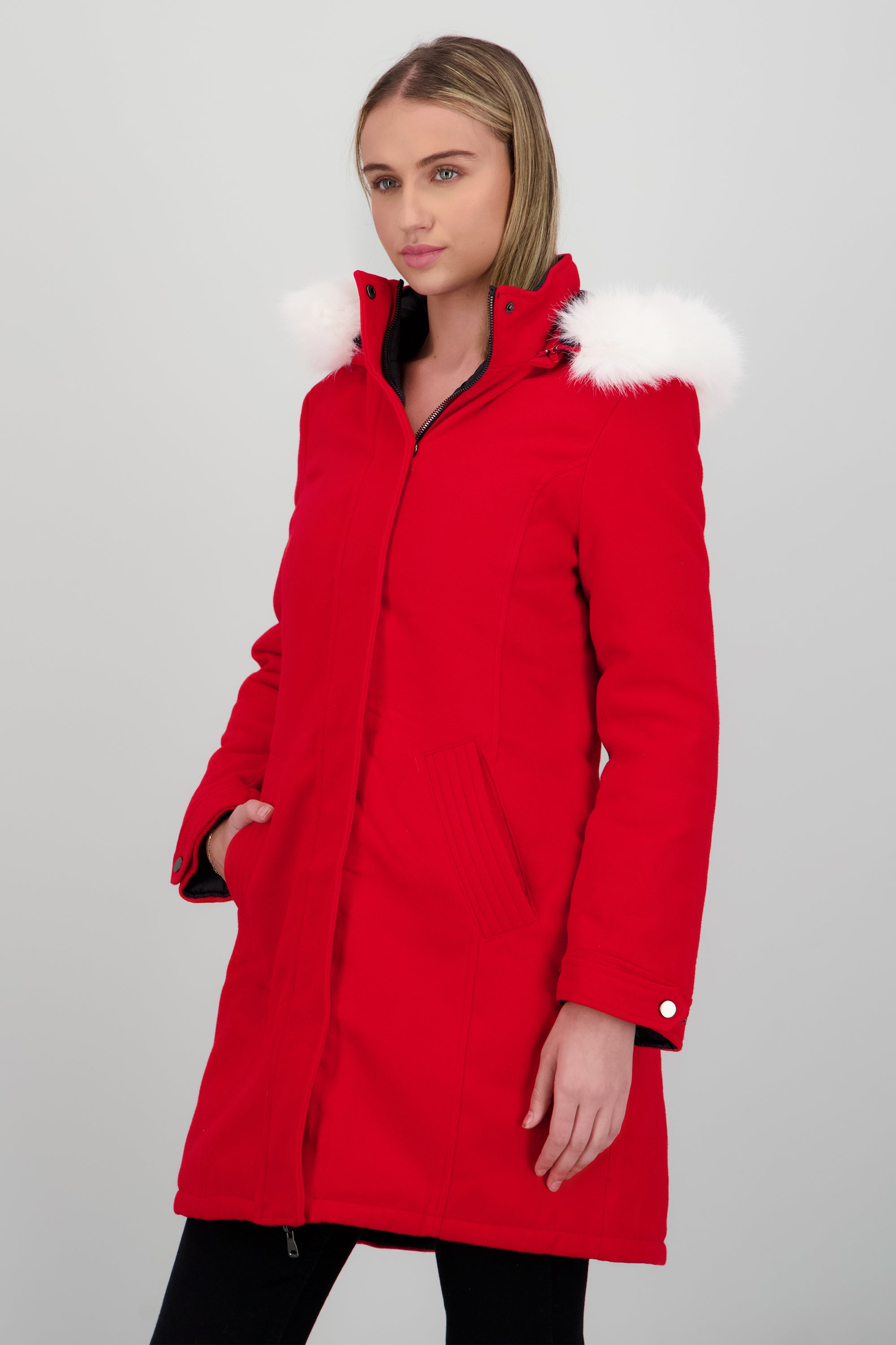 CHAMARRA DOBLE VISTA ROJO COMBO