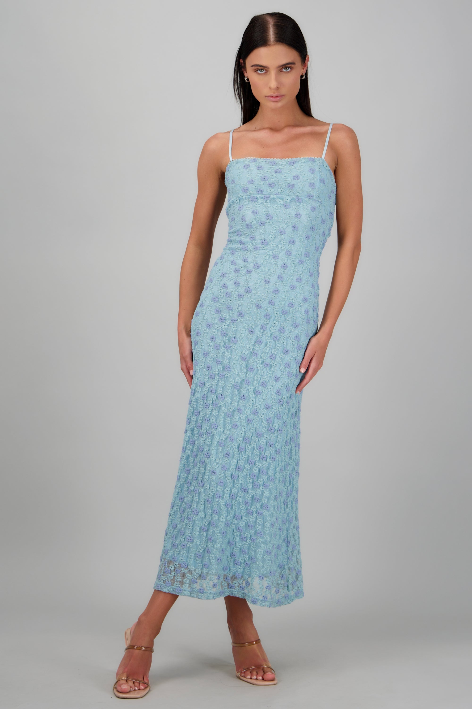 Vestido maxi  detalle espalda AZUL