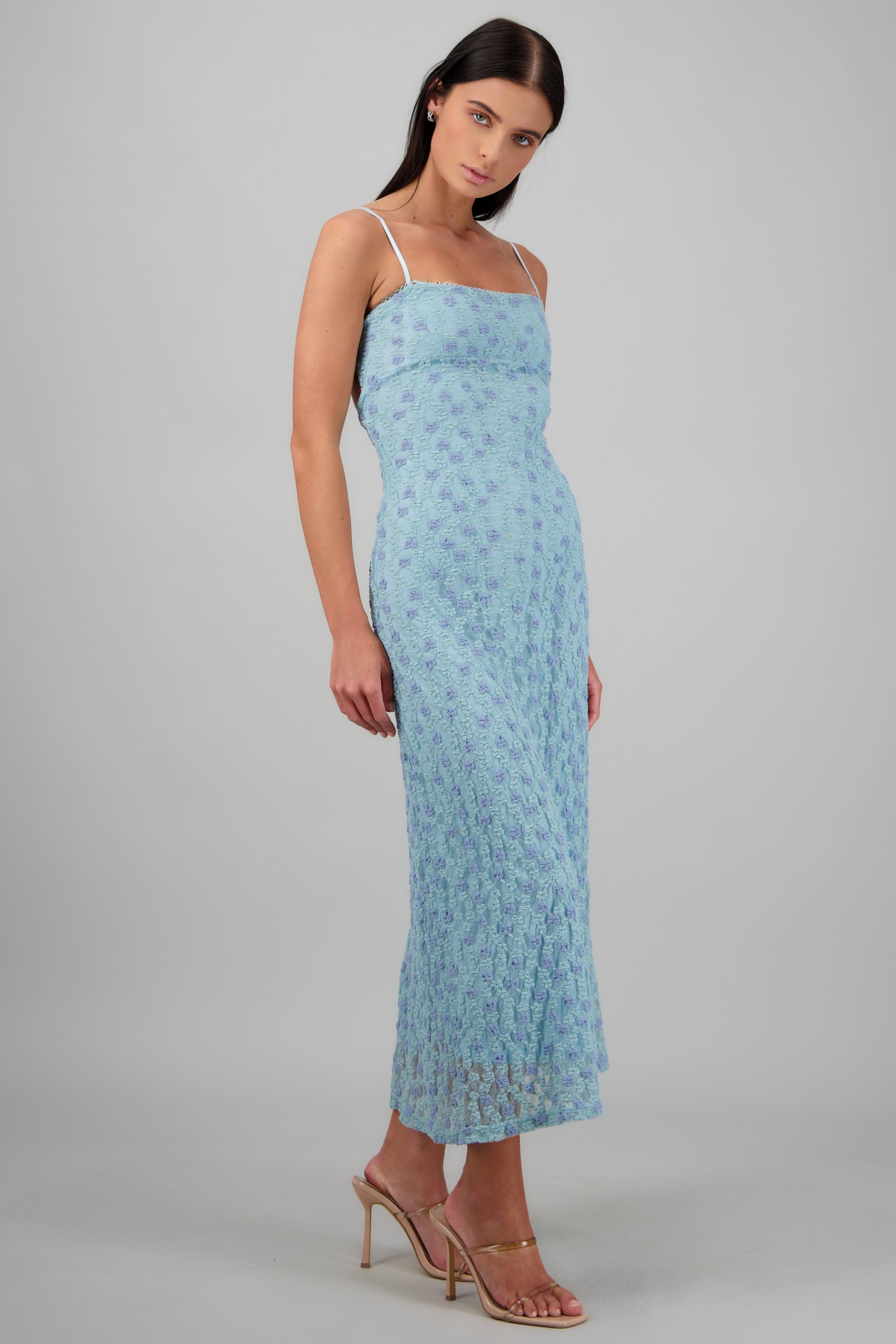 Vestido maxi  detalle espalda AZUL