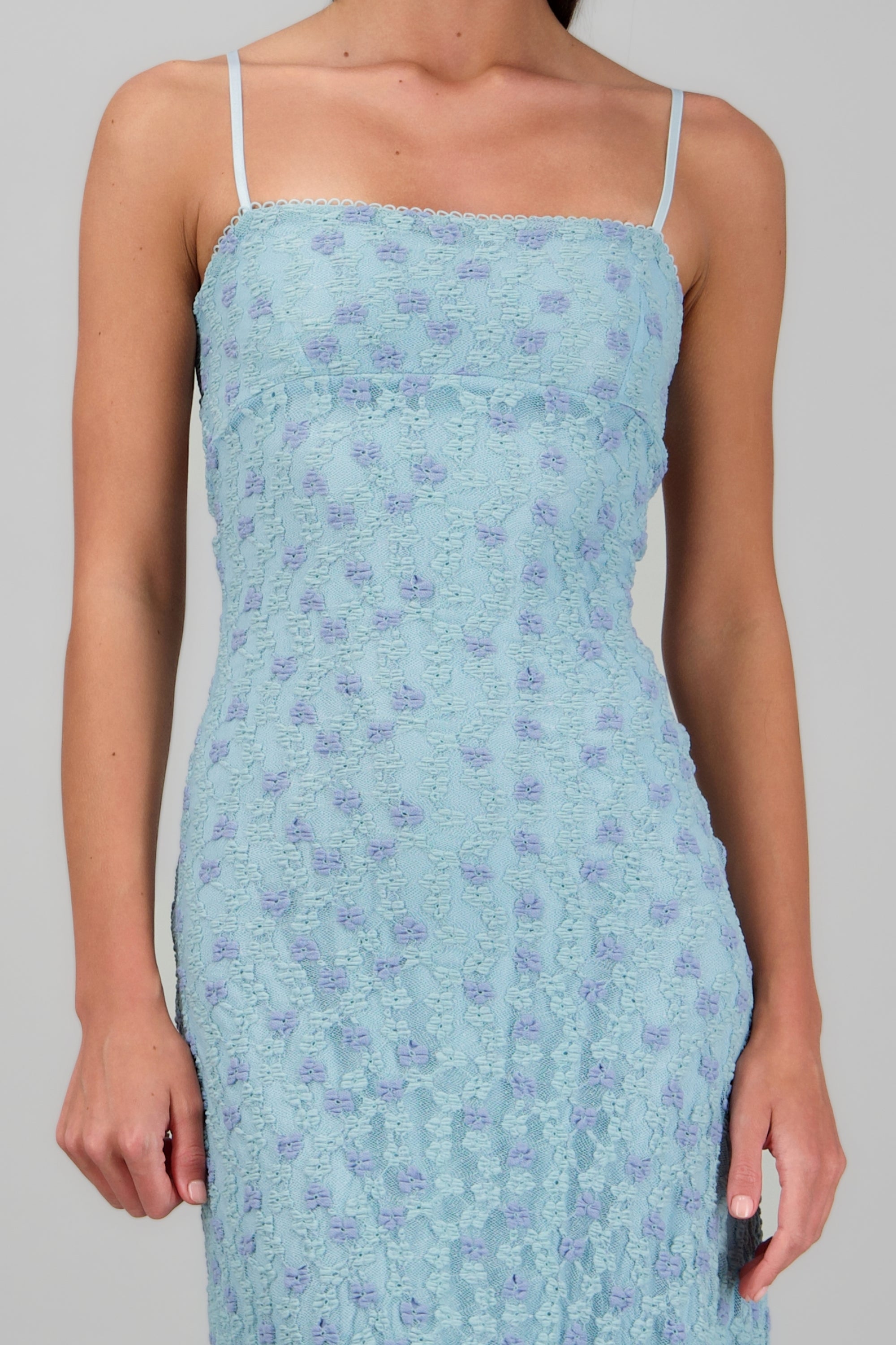 Vestido maxi  detalle espalda AZUL