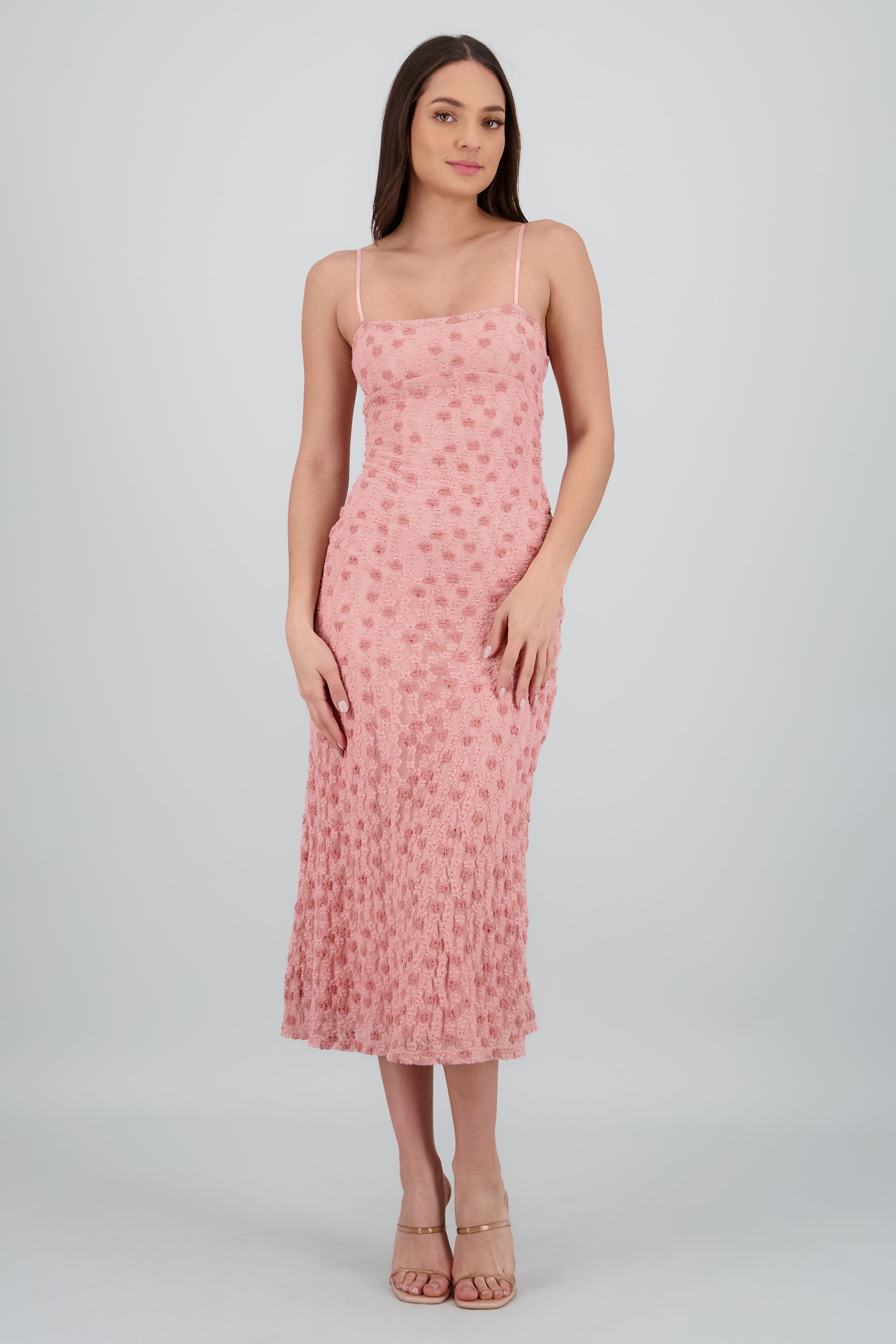 Vestido maxi  detalle espalda ROSA