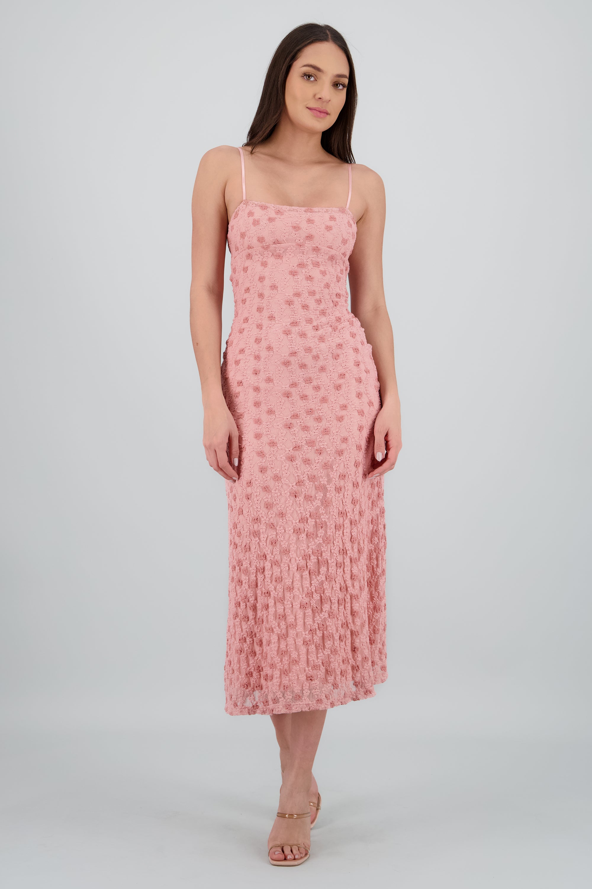 Vestido maxi  detalle espalda ROSA