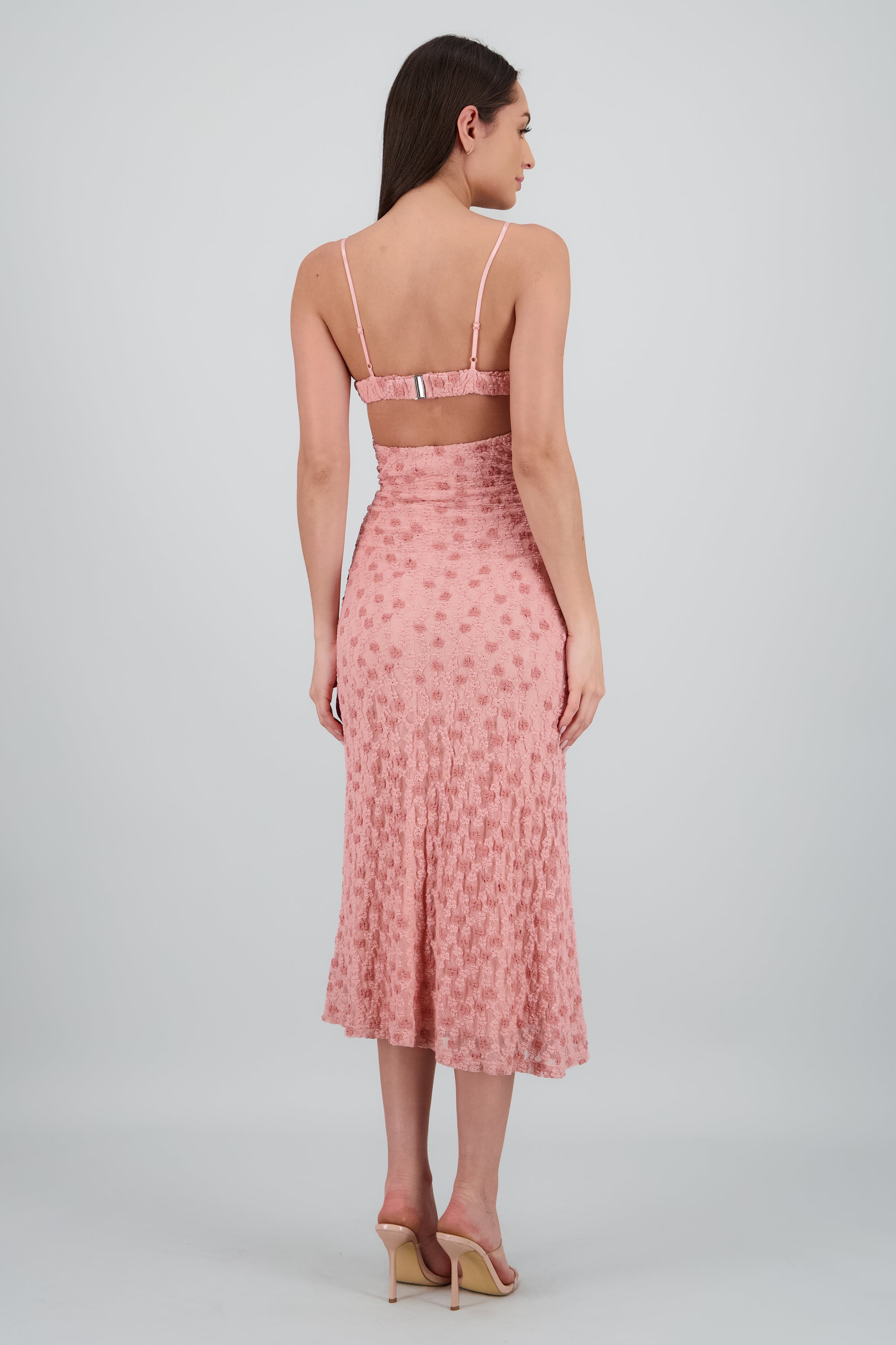 Vestido maxi  detalle espalda ROSA