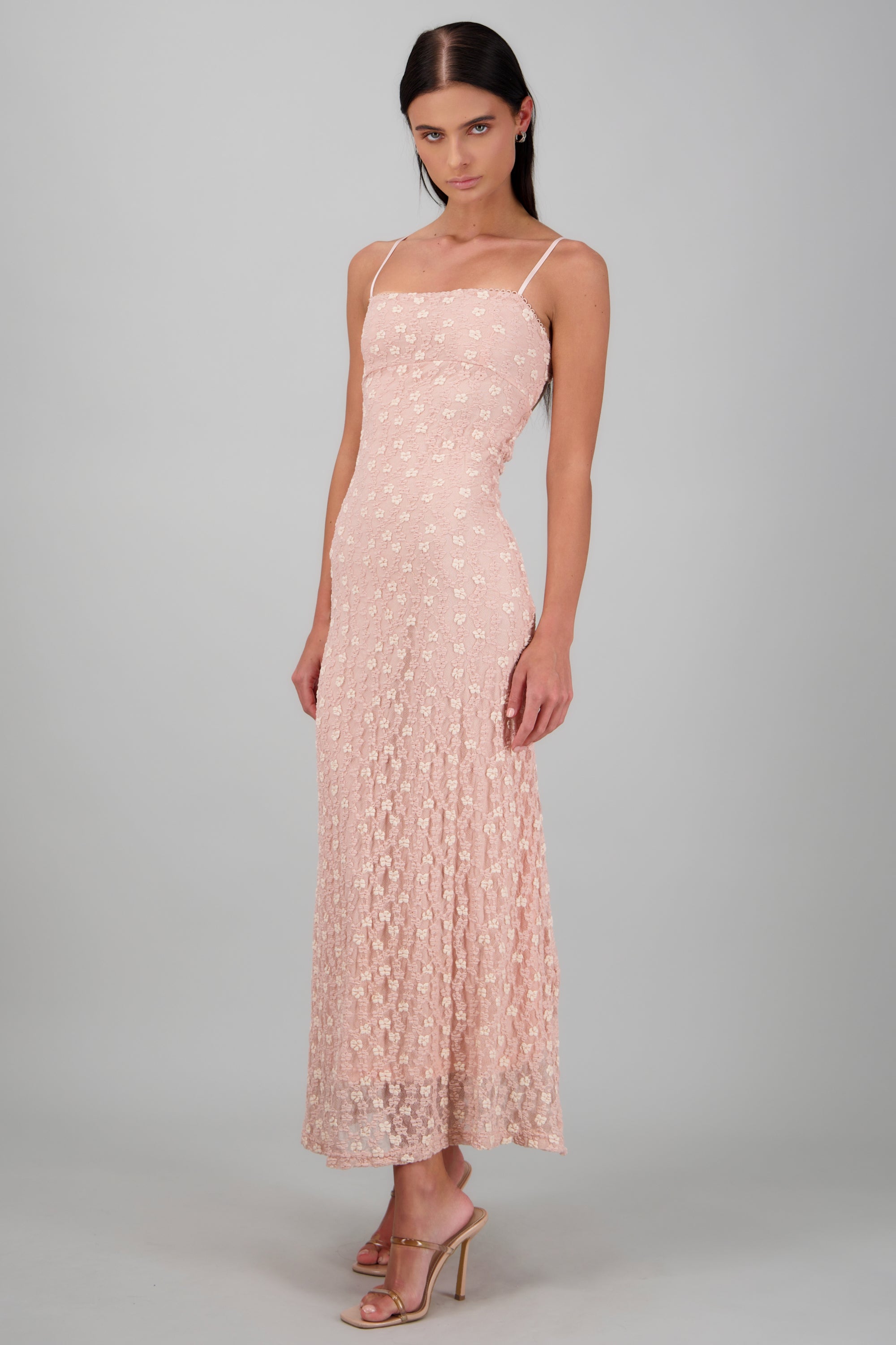 Vestido maxi  detalle espalda ROSA PASTEL