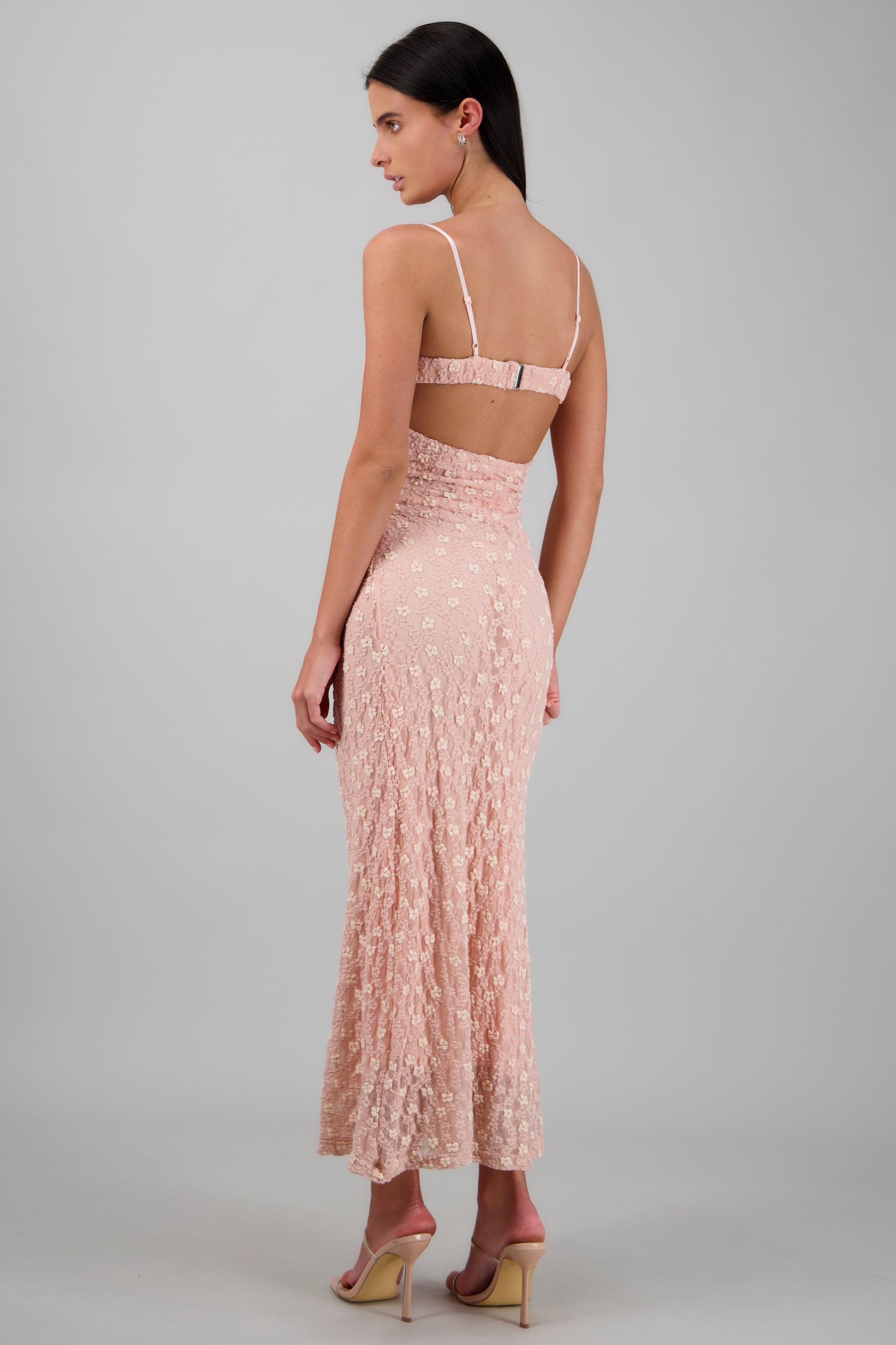 Vestido maxi  detalle espalda ROSA PASTEL