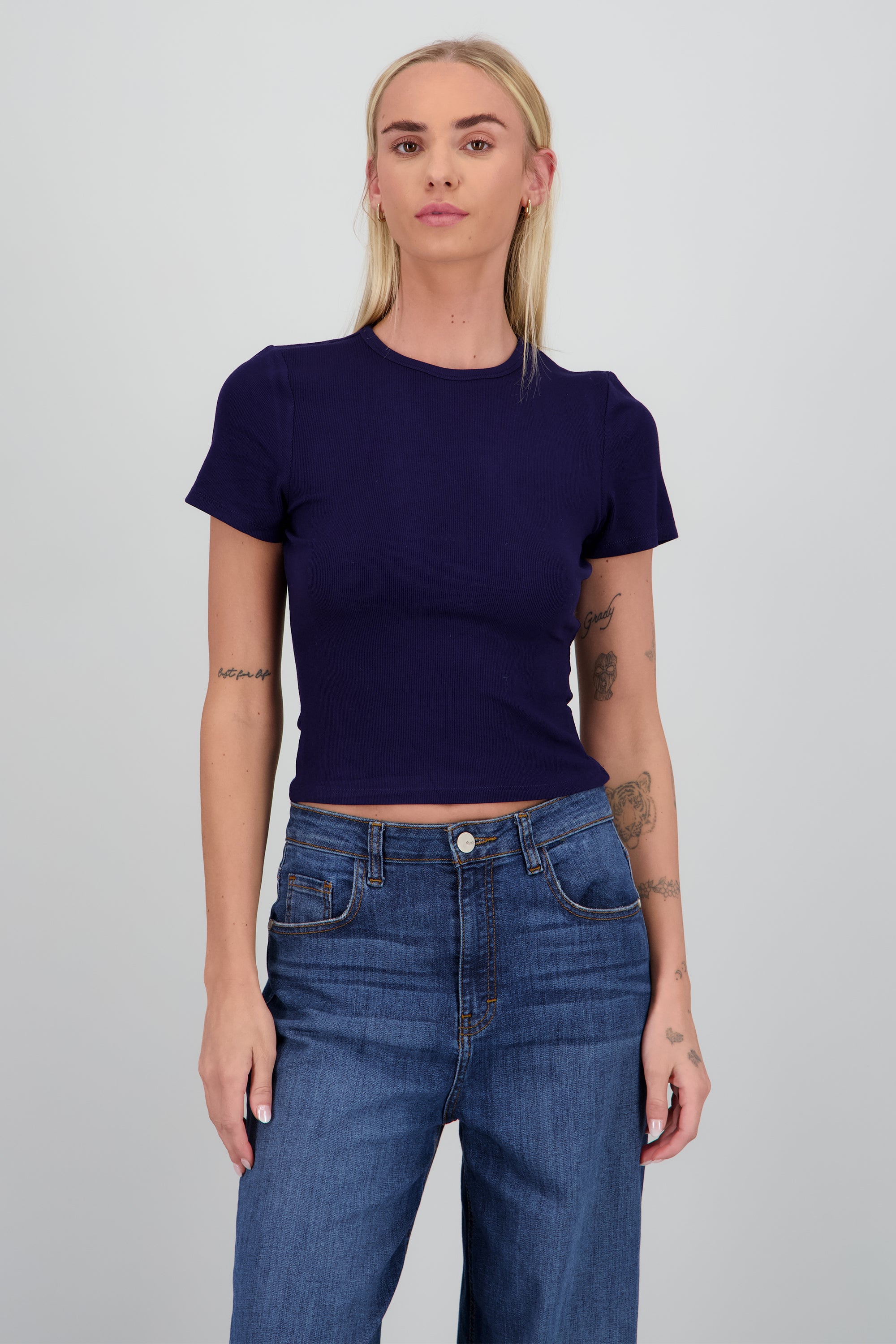 Top rib manga corta MARINO