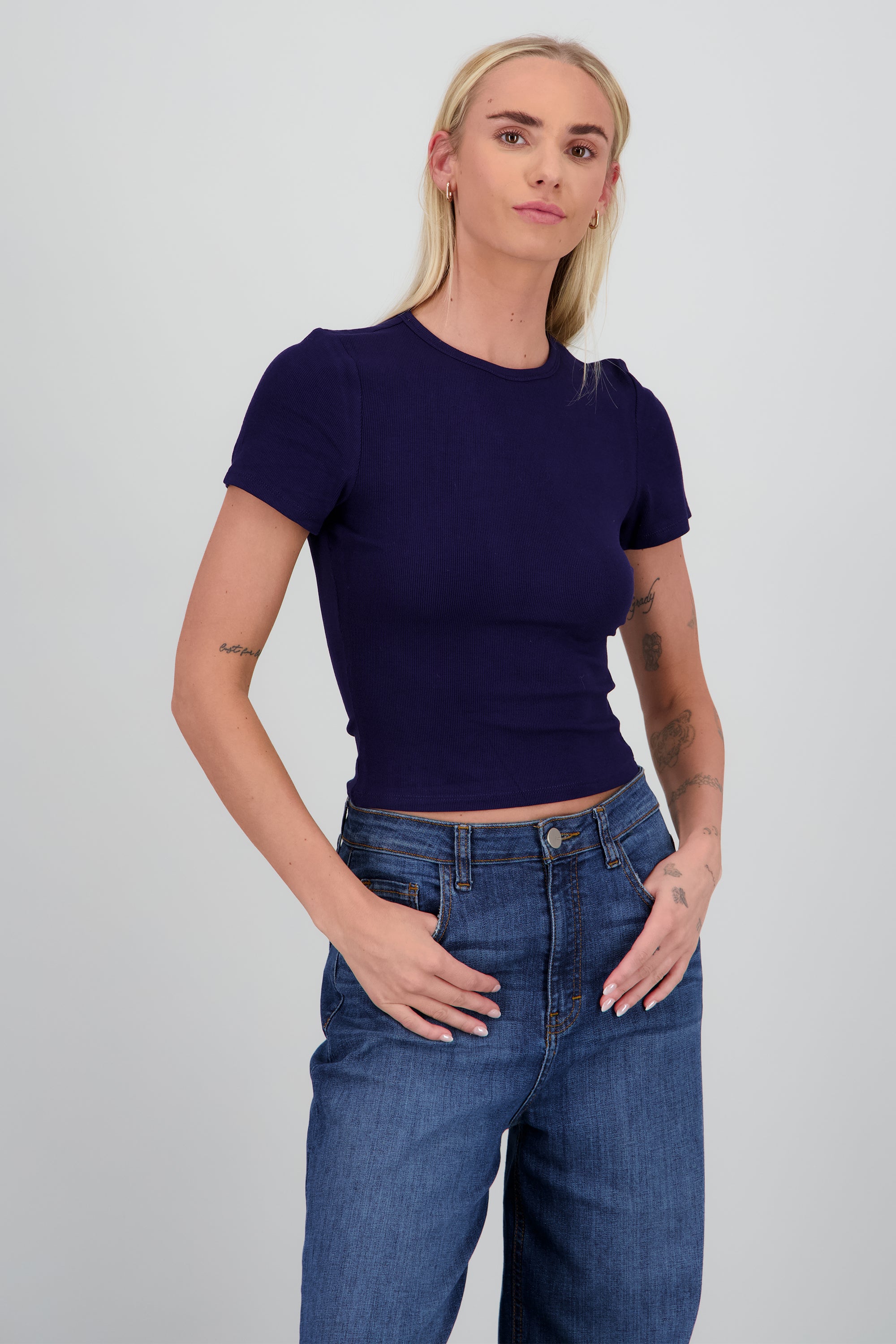 Top rib manga corta MARINO