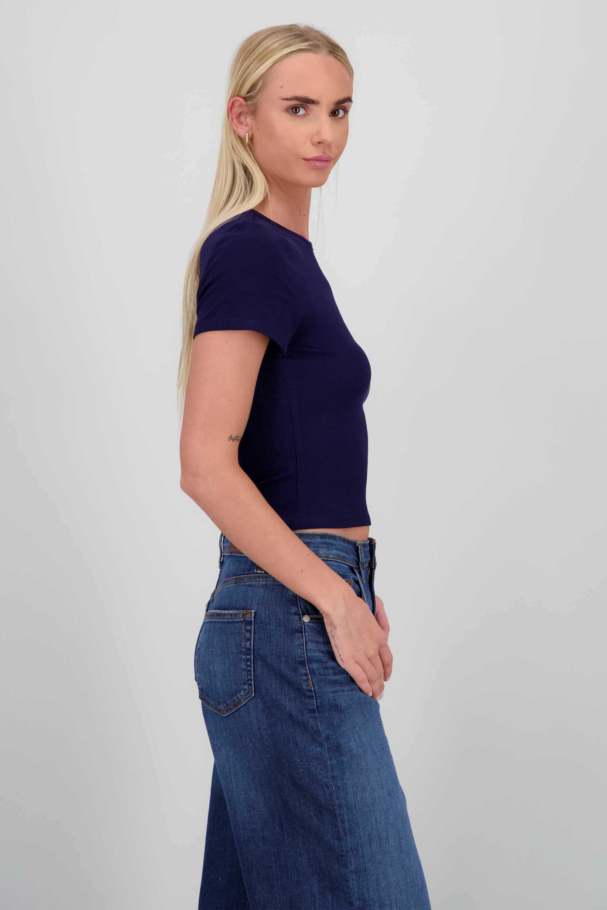 Top rib manga corta MARINO