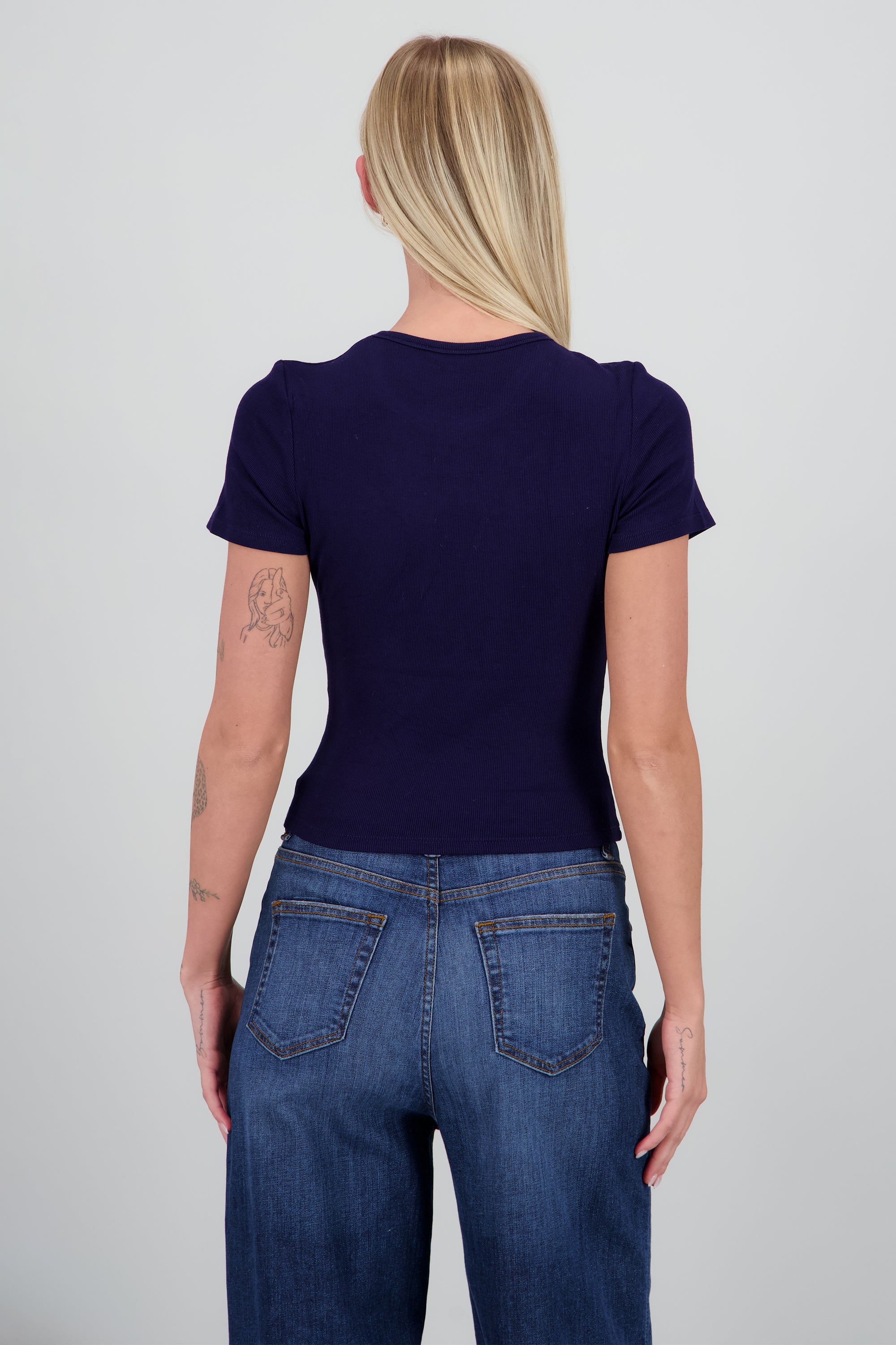 Top rib manga corta MARINO