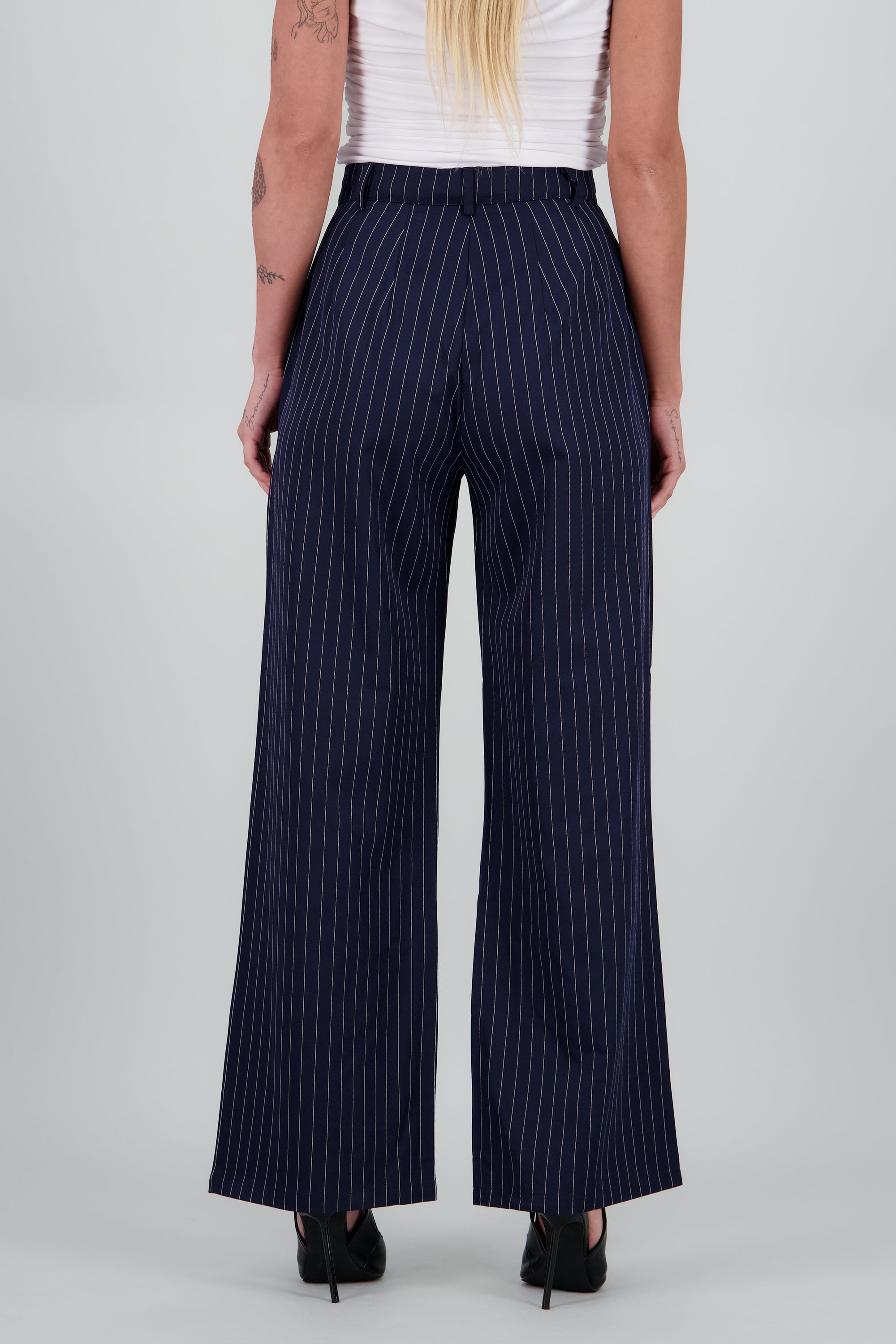 Pantalon recto de rayas MARINO COMBO