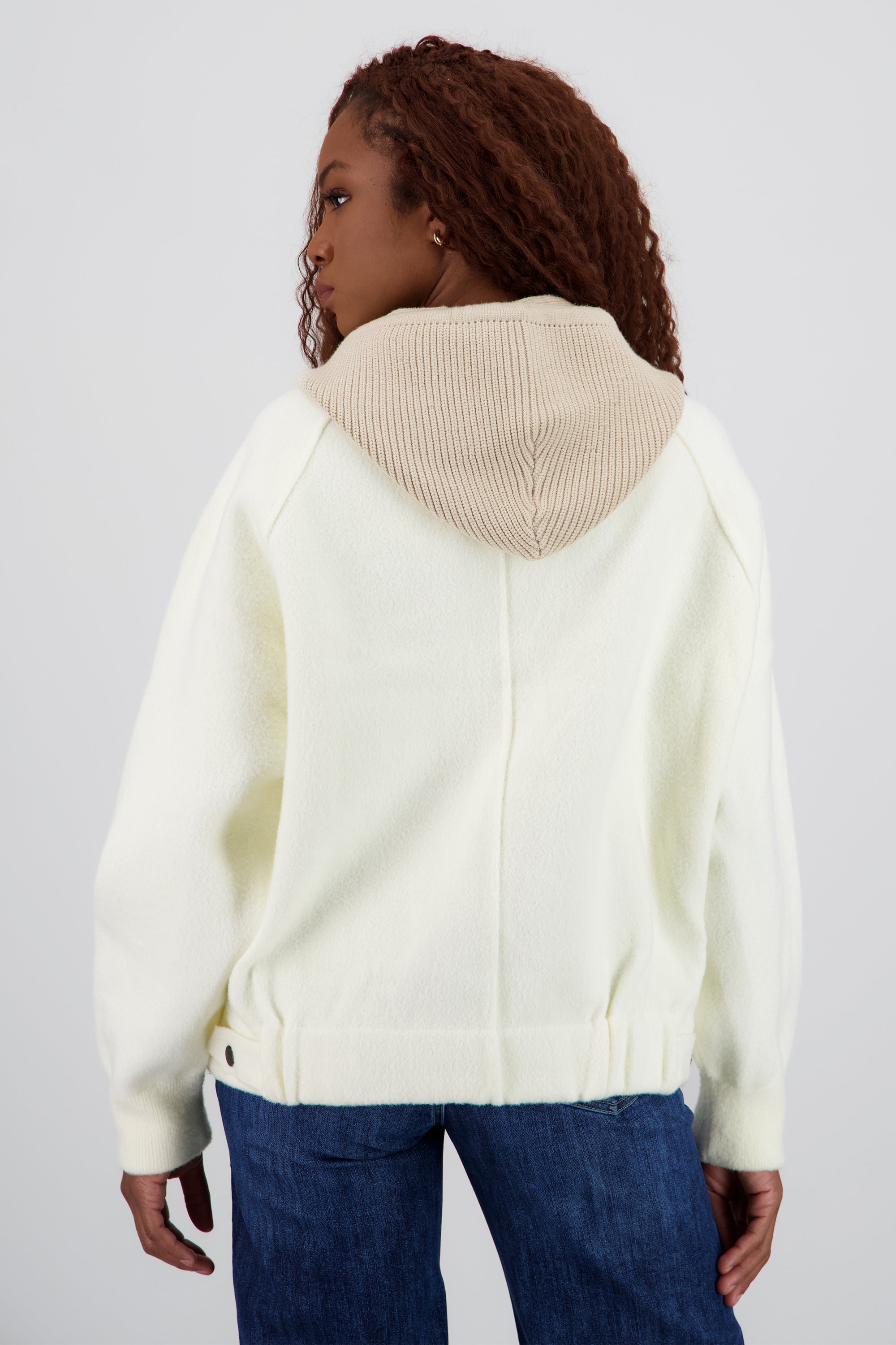 CARDIGAN LARGO GORRO BEIGE