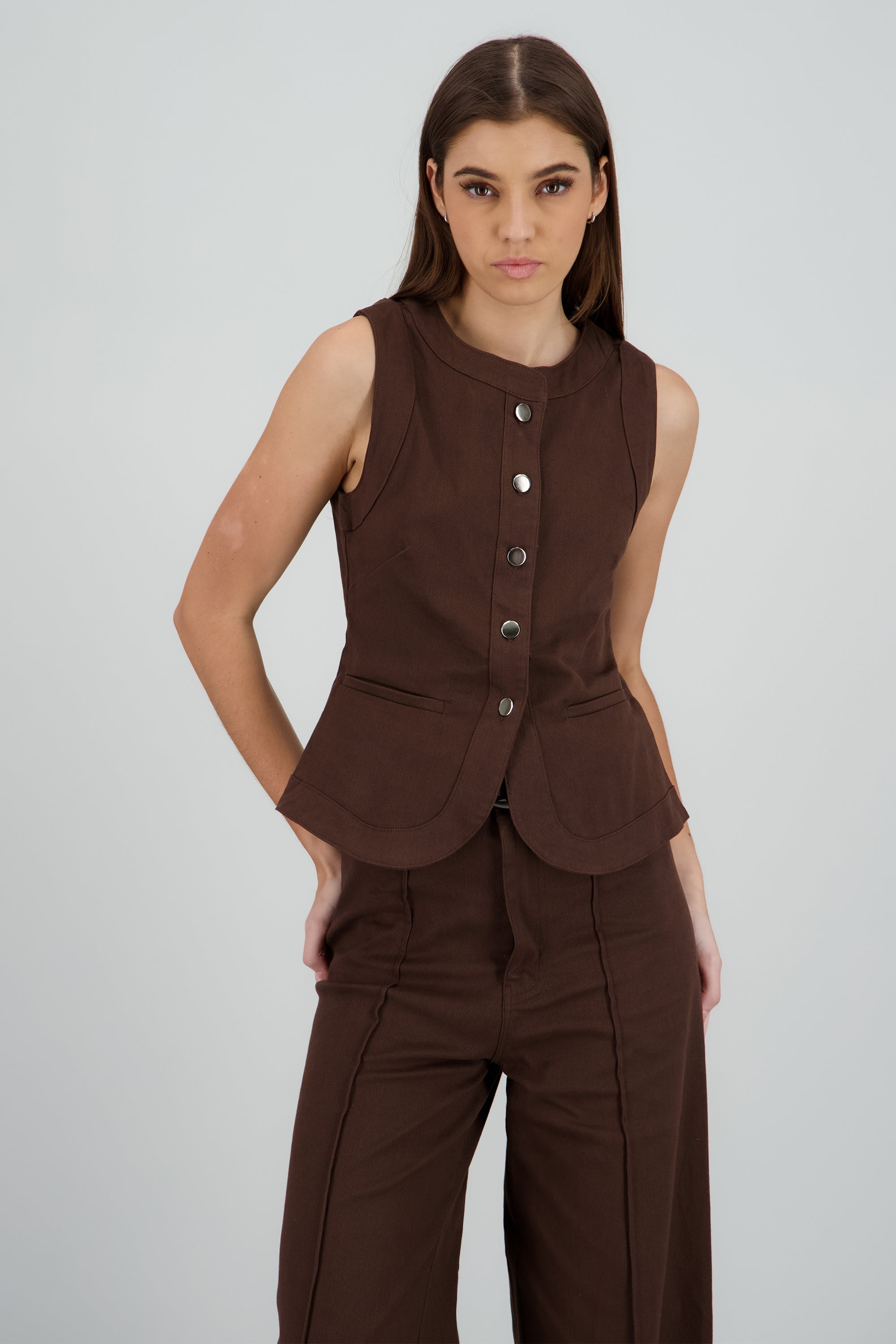 TOP S/M DET BOTONES CAFE