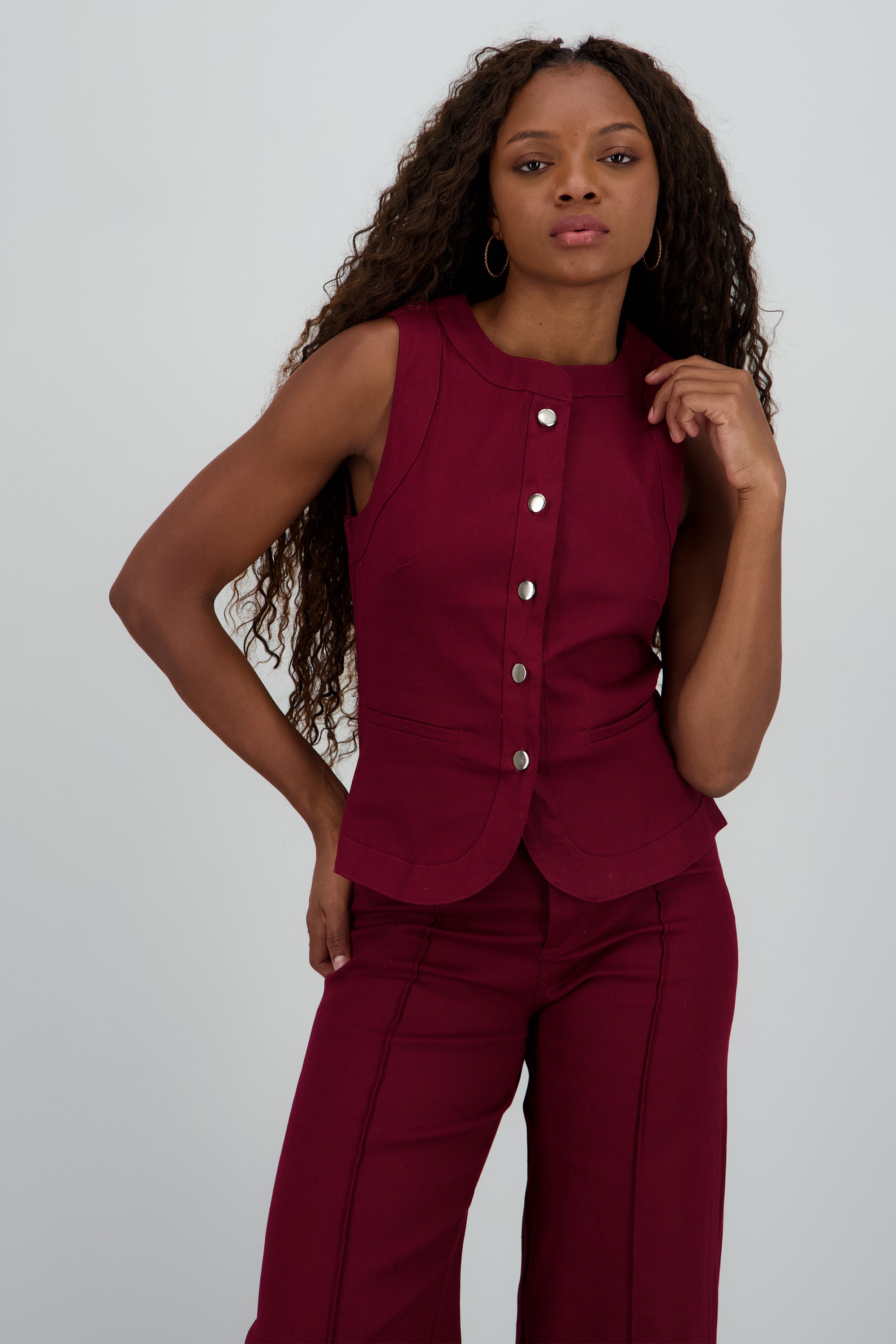 TOP S/M DET BOTONES VINO