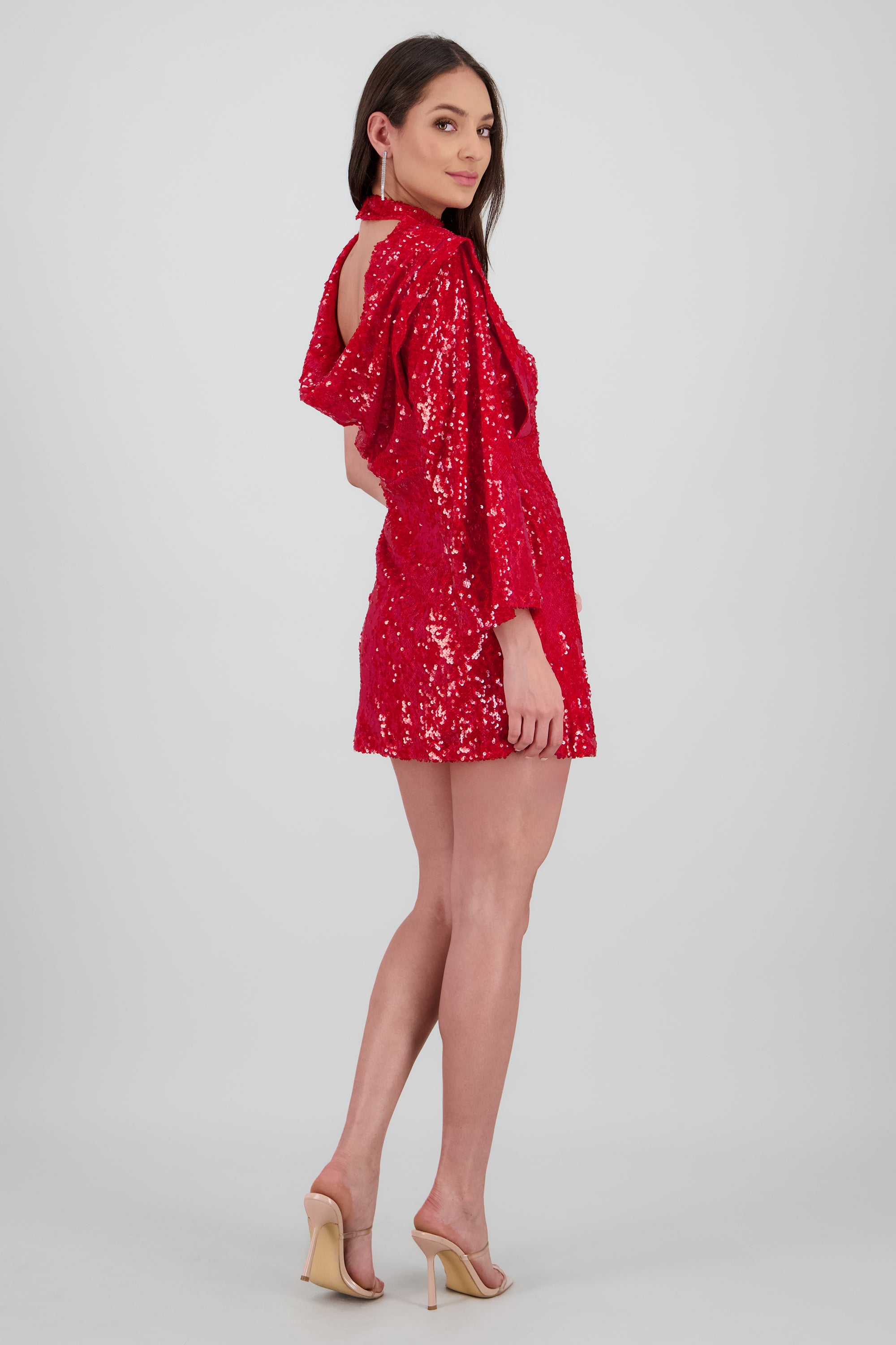 VESTIDO MINI ESCOTE ESPALDA ROJO