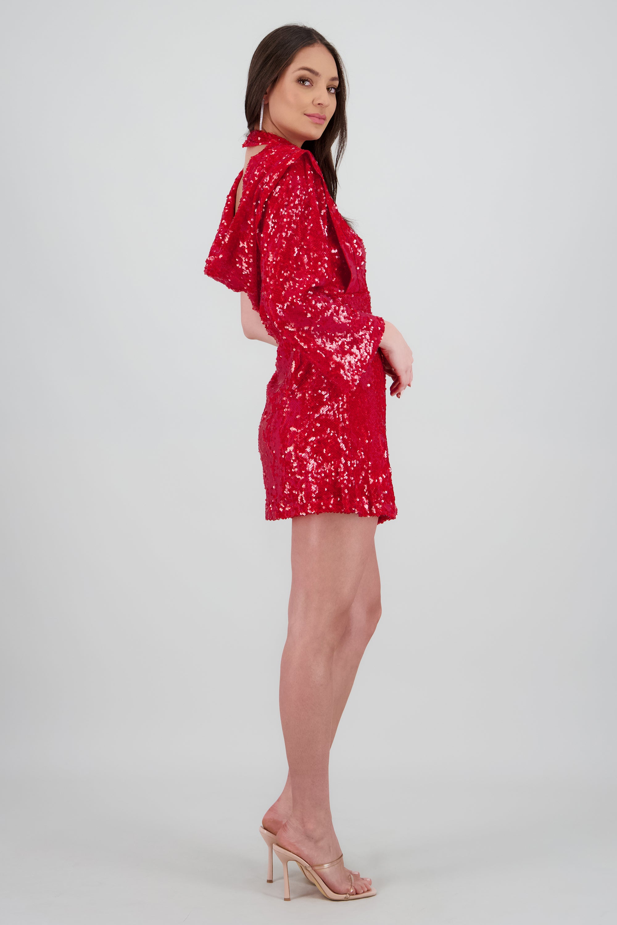 VESTIDO MINI ESCOTE ESPALDA ROJO