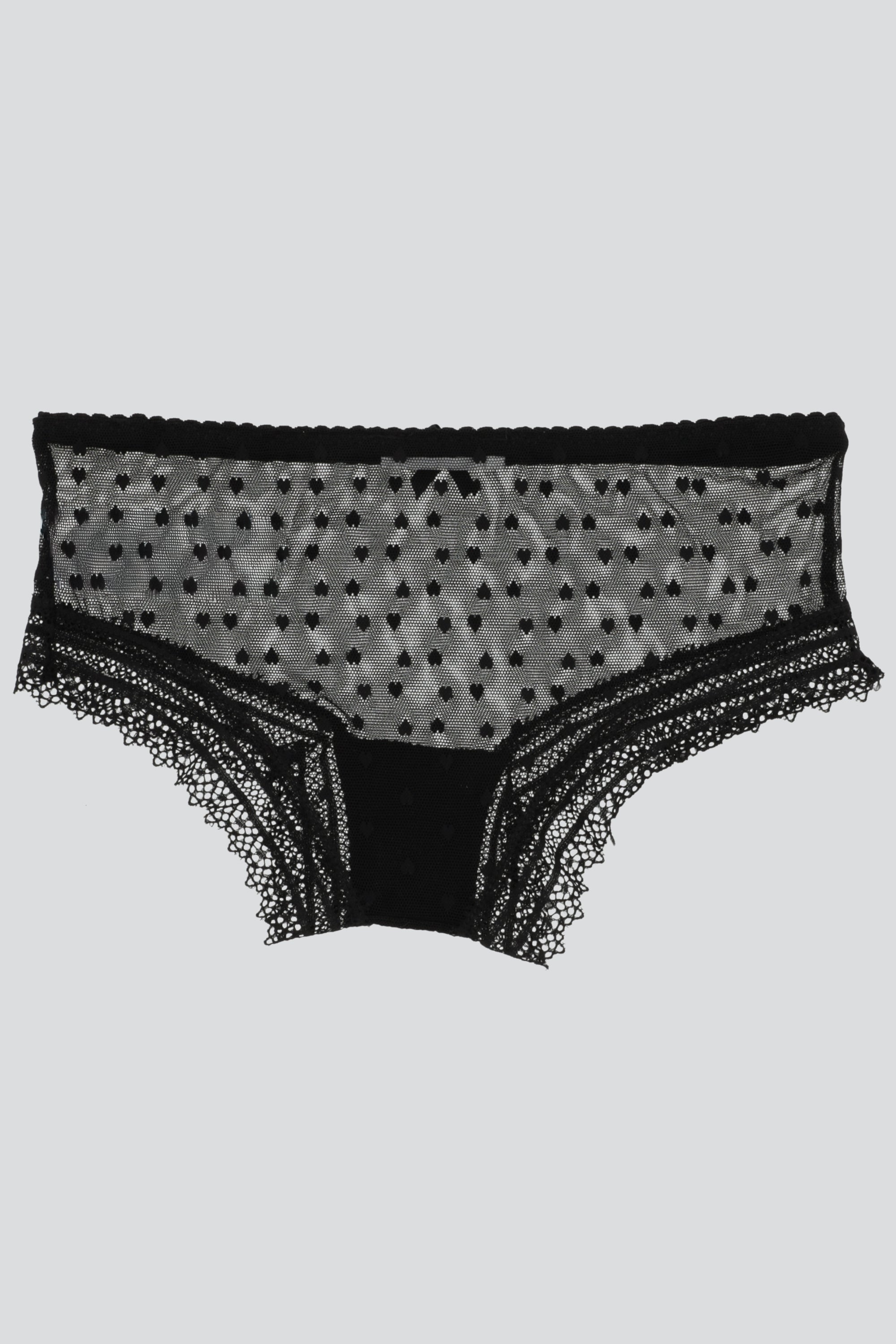 Bikini encaje corazones NEGRO