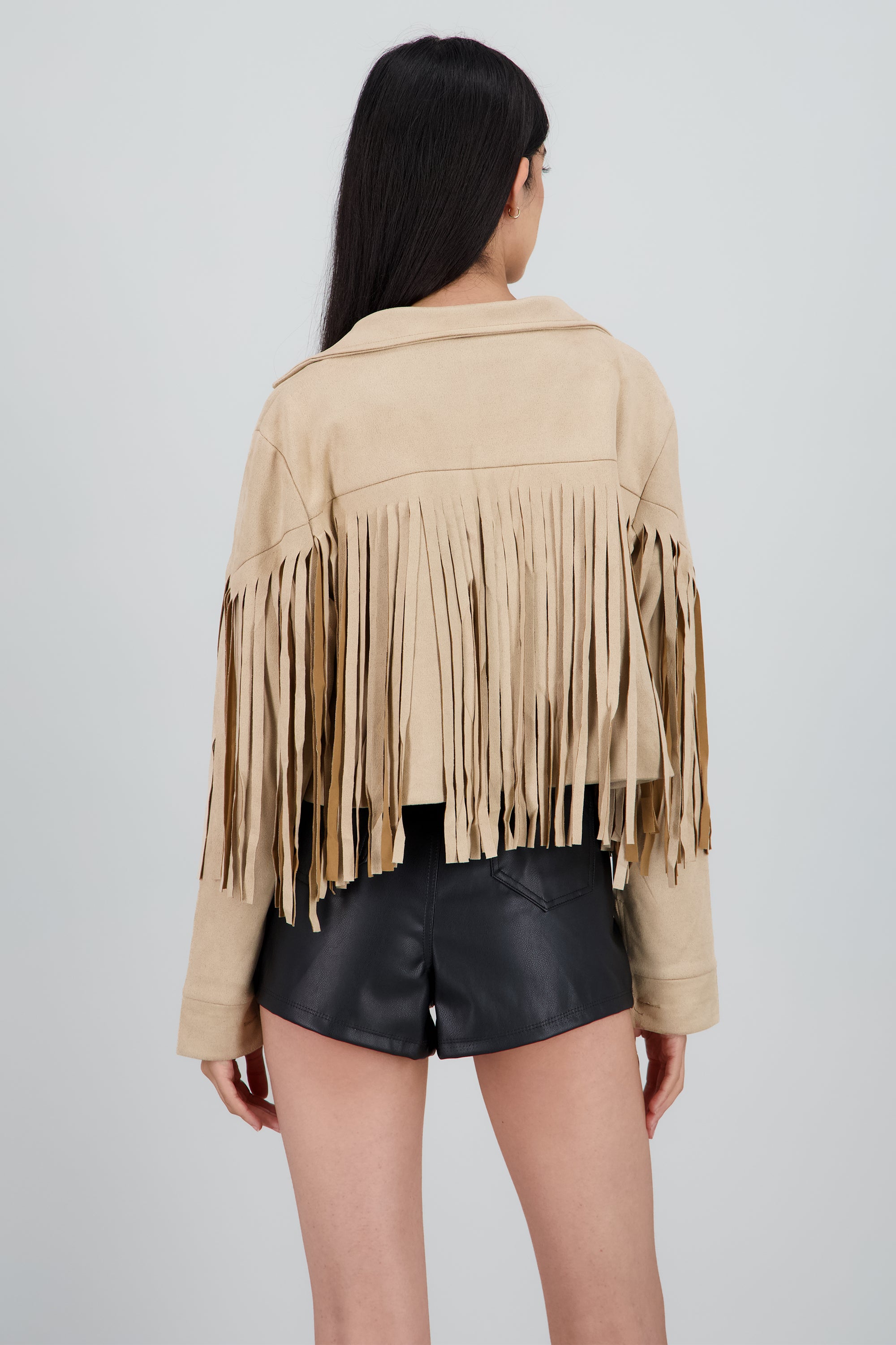 CHAMARRA SUEDE DET FLECOS BEIGE