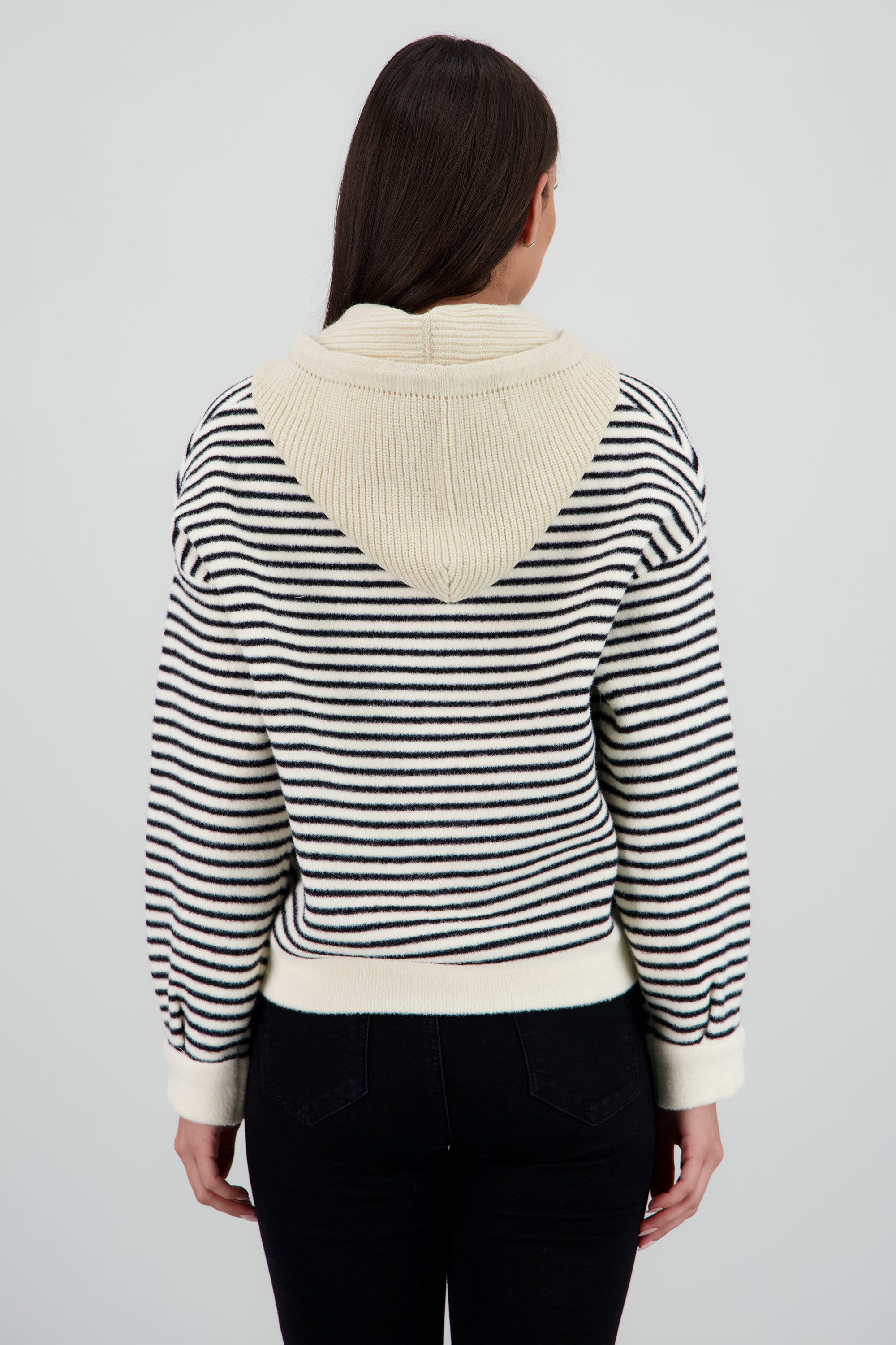 Cardigan rayas detalle contraste bolsas KHAKI COMBO