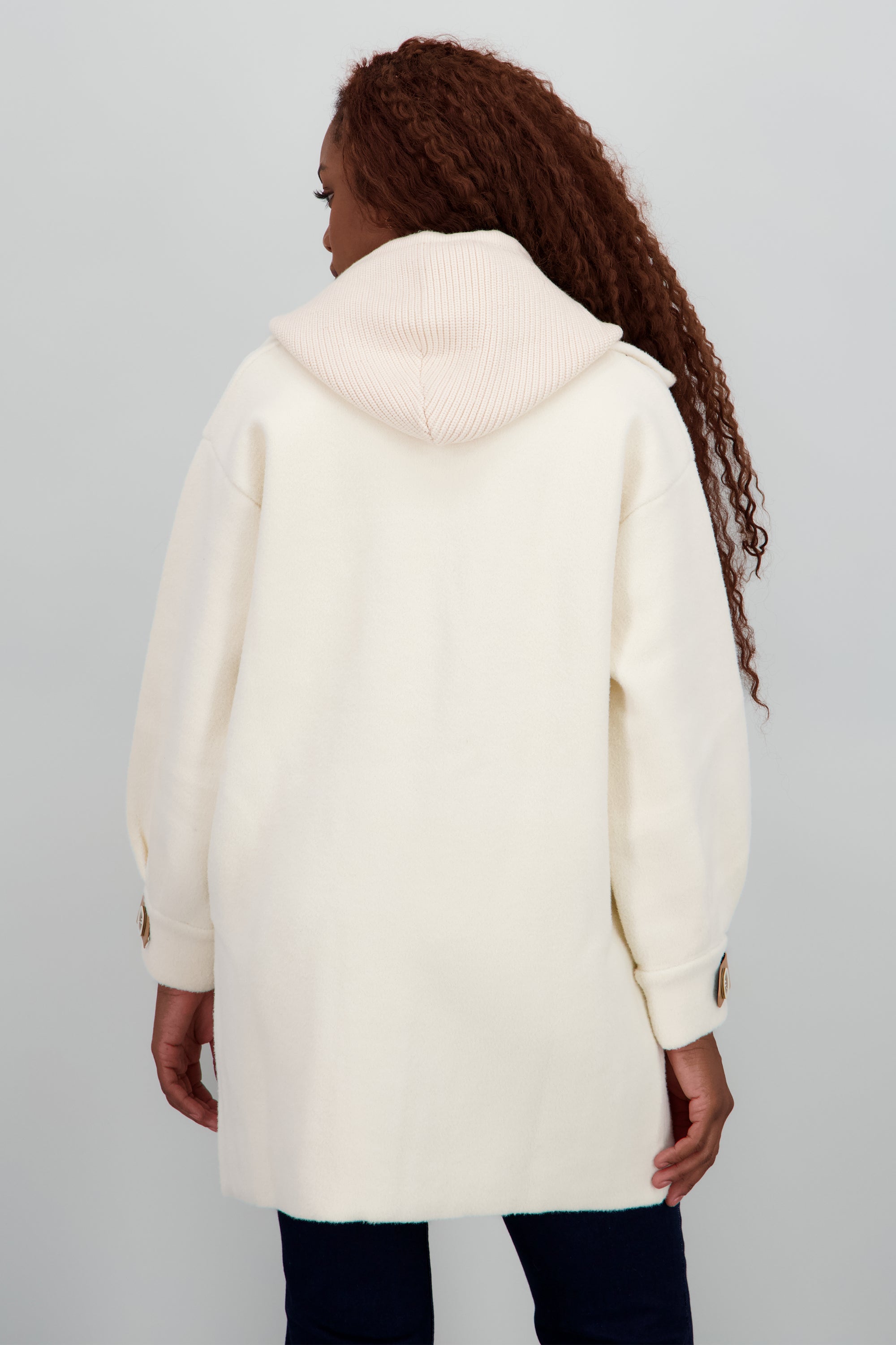 Cardigan largo con bolsas detalle gorro BEIGE