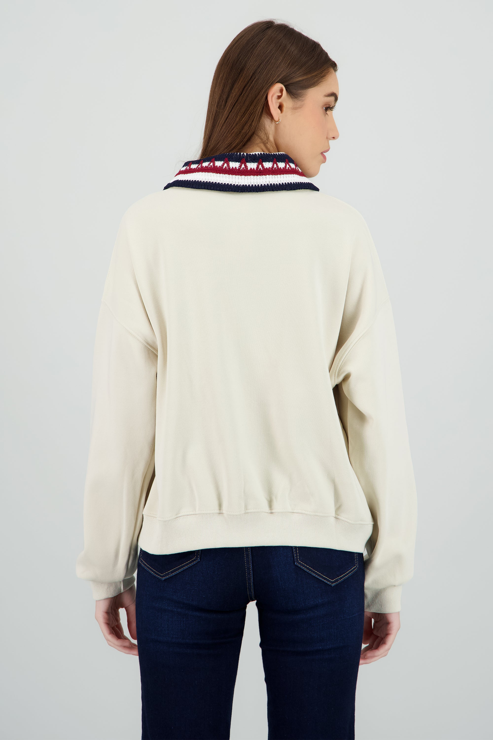 Sudadera polo estampado texas BEIGE