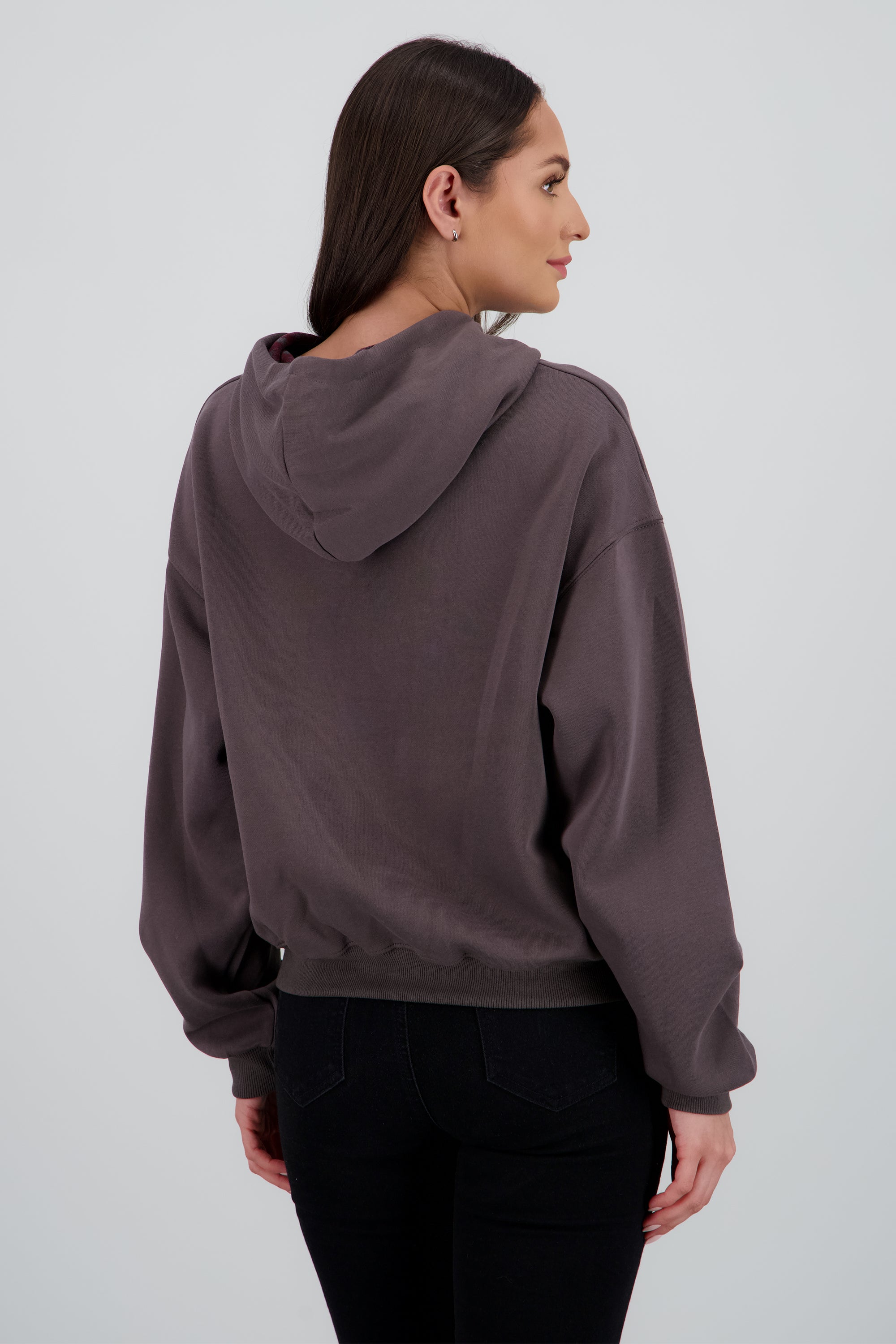Sudadera con gorro estampado cherry GRIS