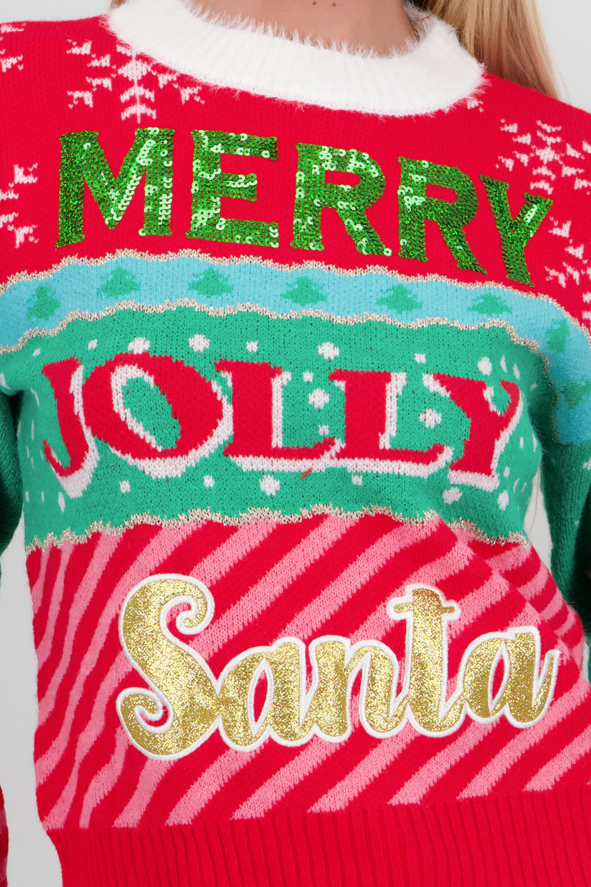 Sueter de navidad santa ROJO COMBO