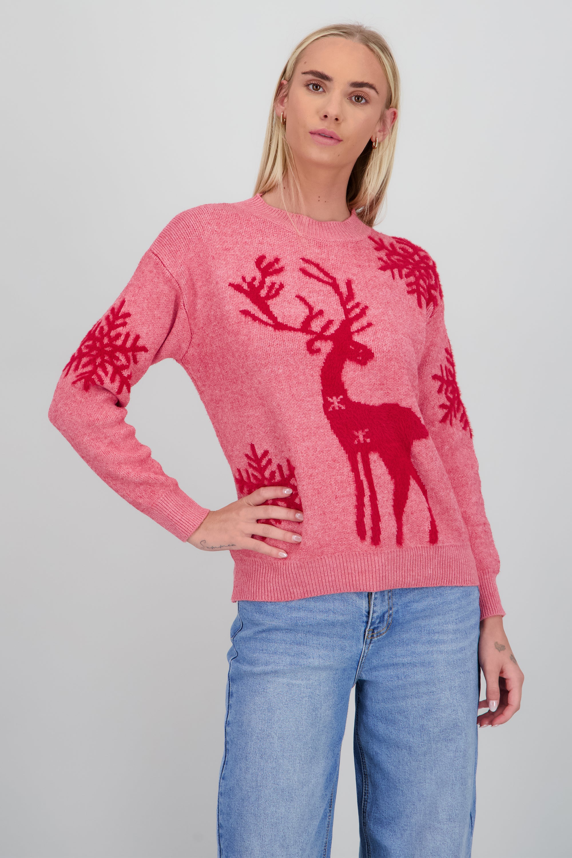 Sueter navidad renos ROJO