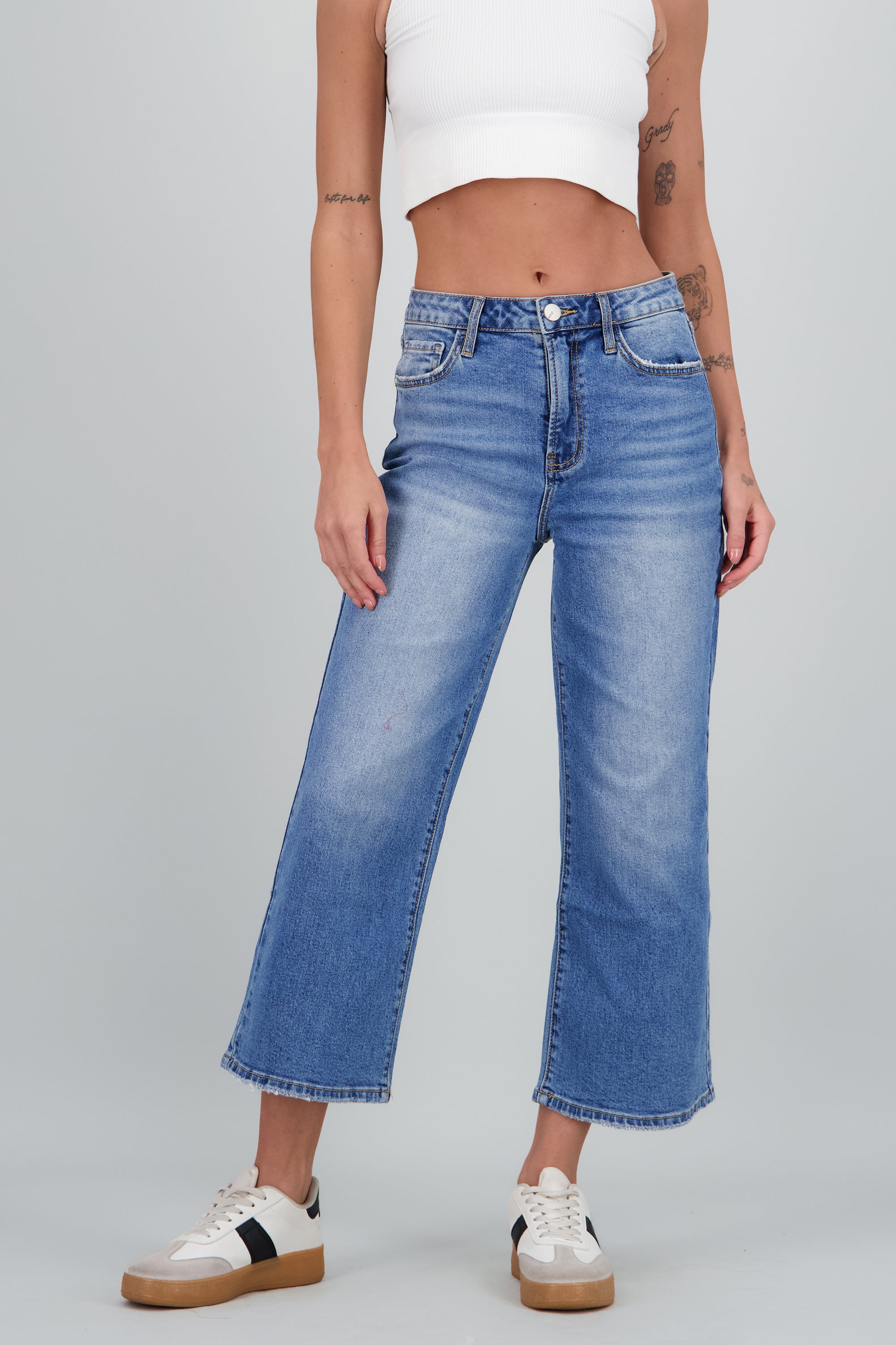 Jeans culotte mid rise MEDIUM WASH