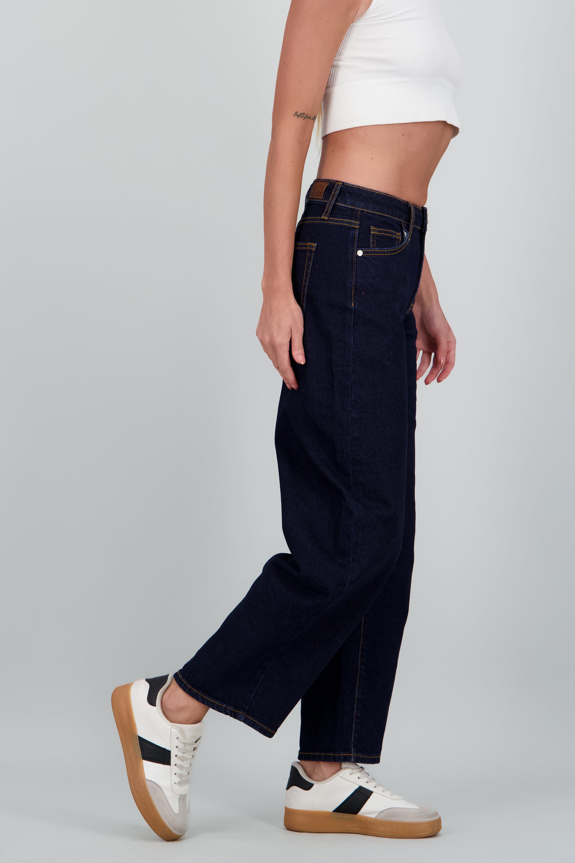 Jeans barrel crop INDIGO