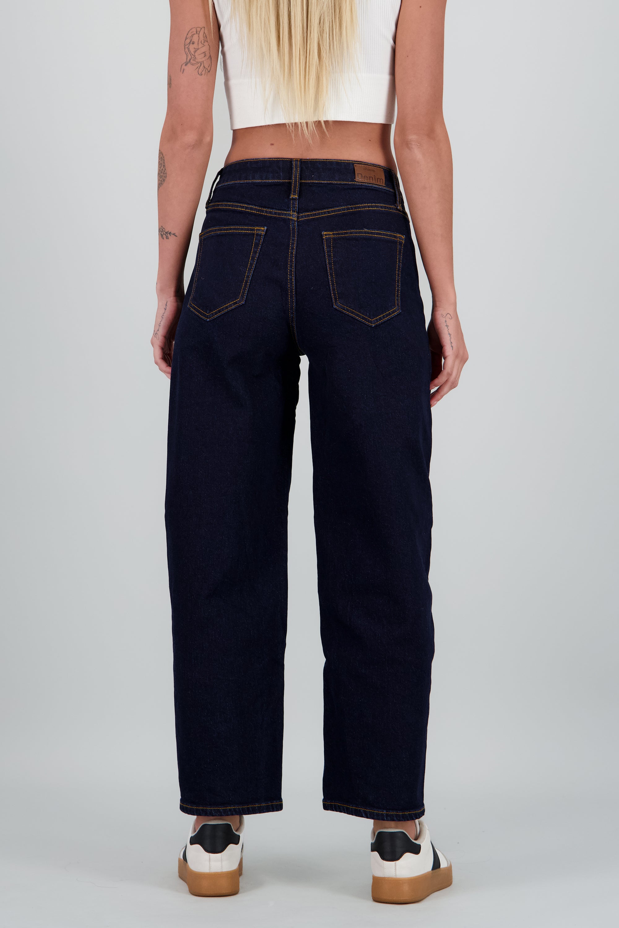 Jeans barrel crop INDIGO
