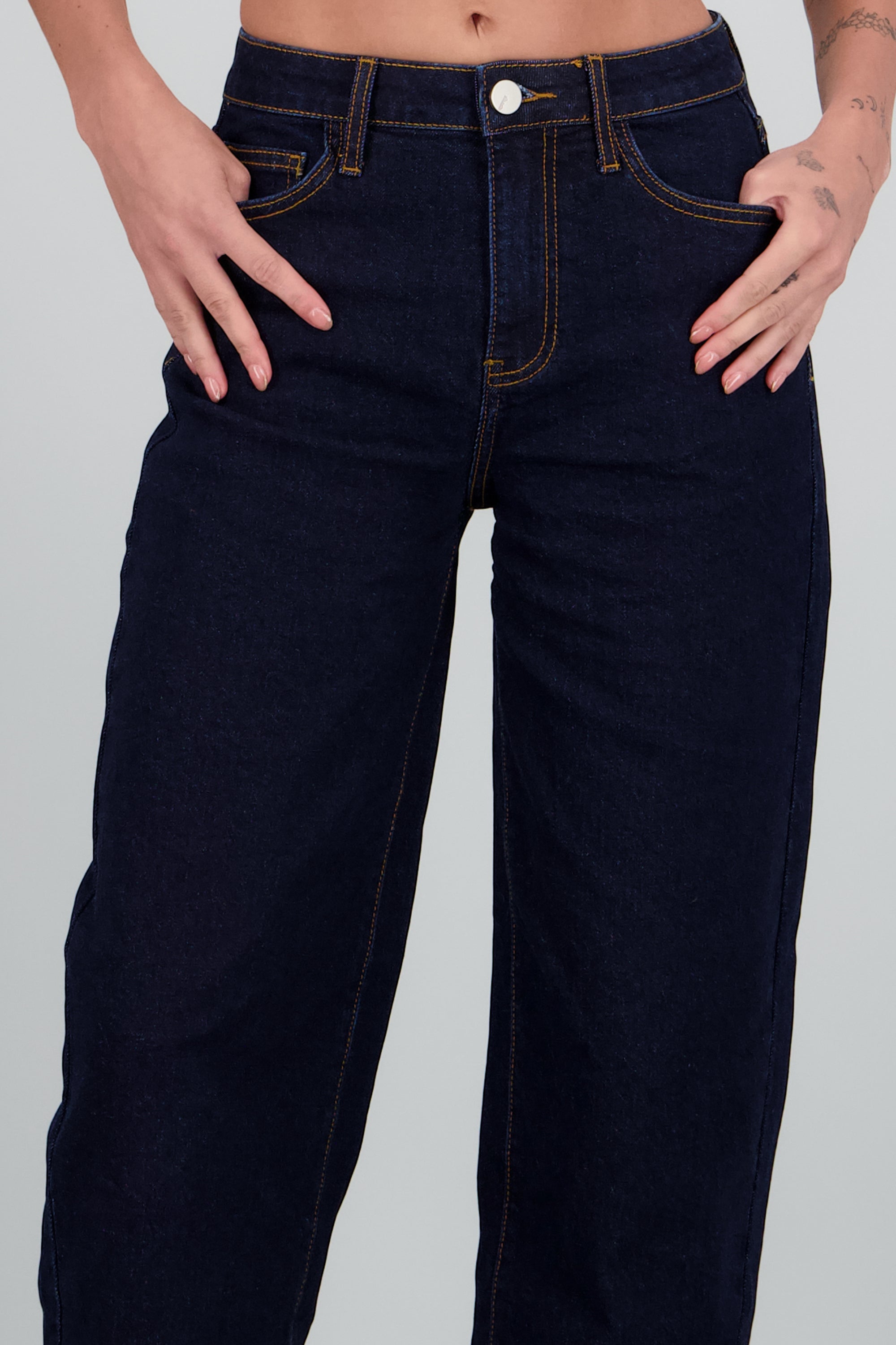 Jeans barrel crop INDIGO