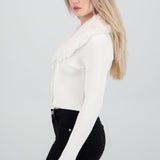 Cardigan detalle pelo cuello