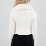 Cardigan detalle pelo cuello
