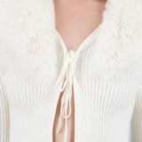 Cardigan detalle pelo cuello