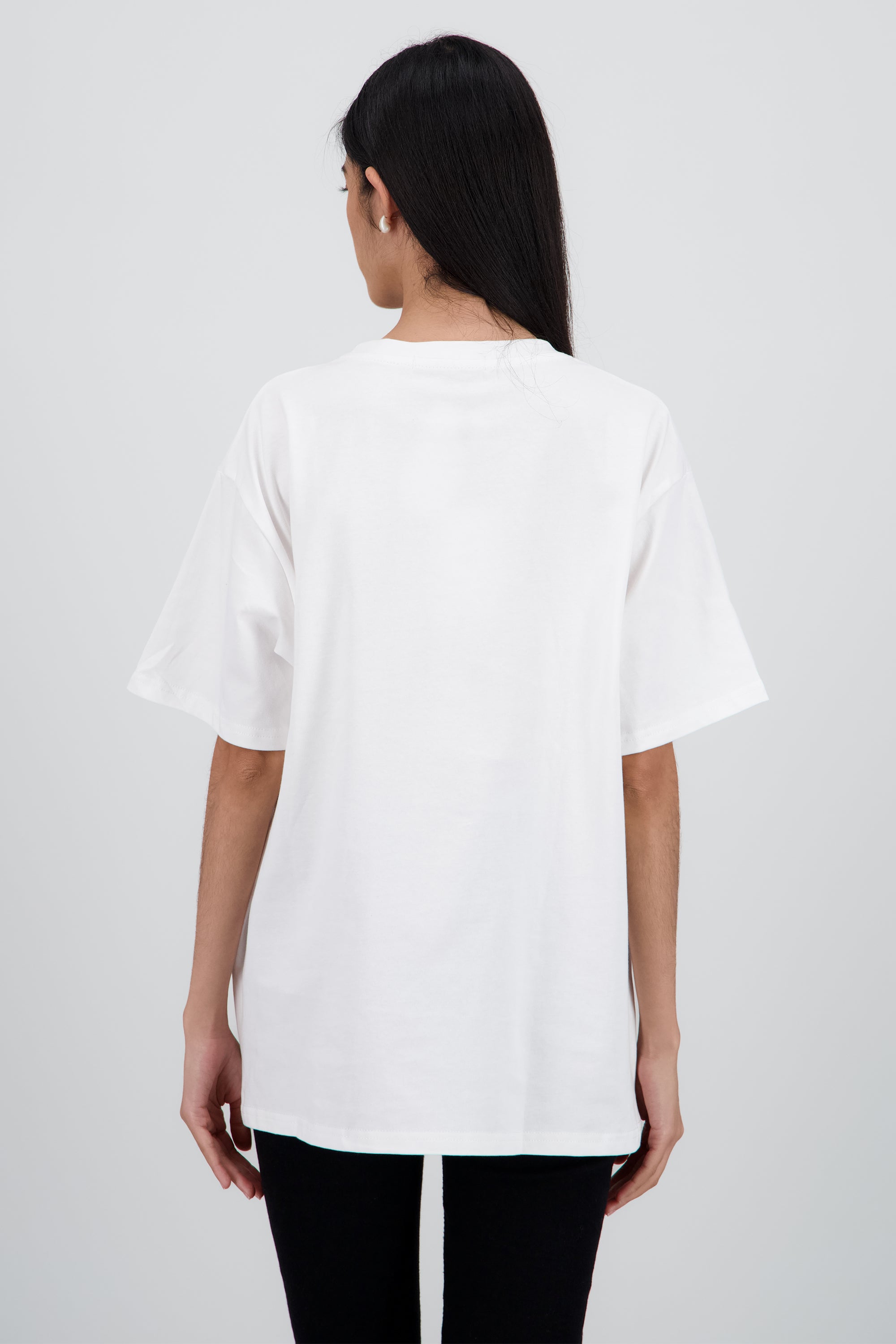Playera manga corta oso textura BLANCO