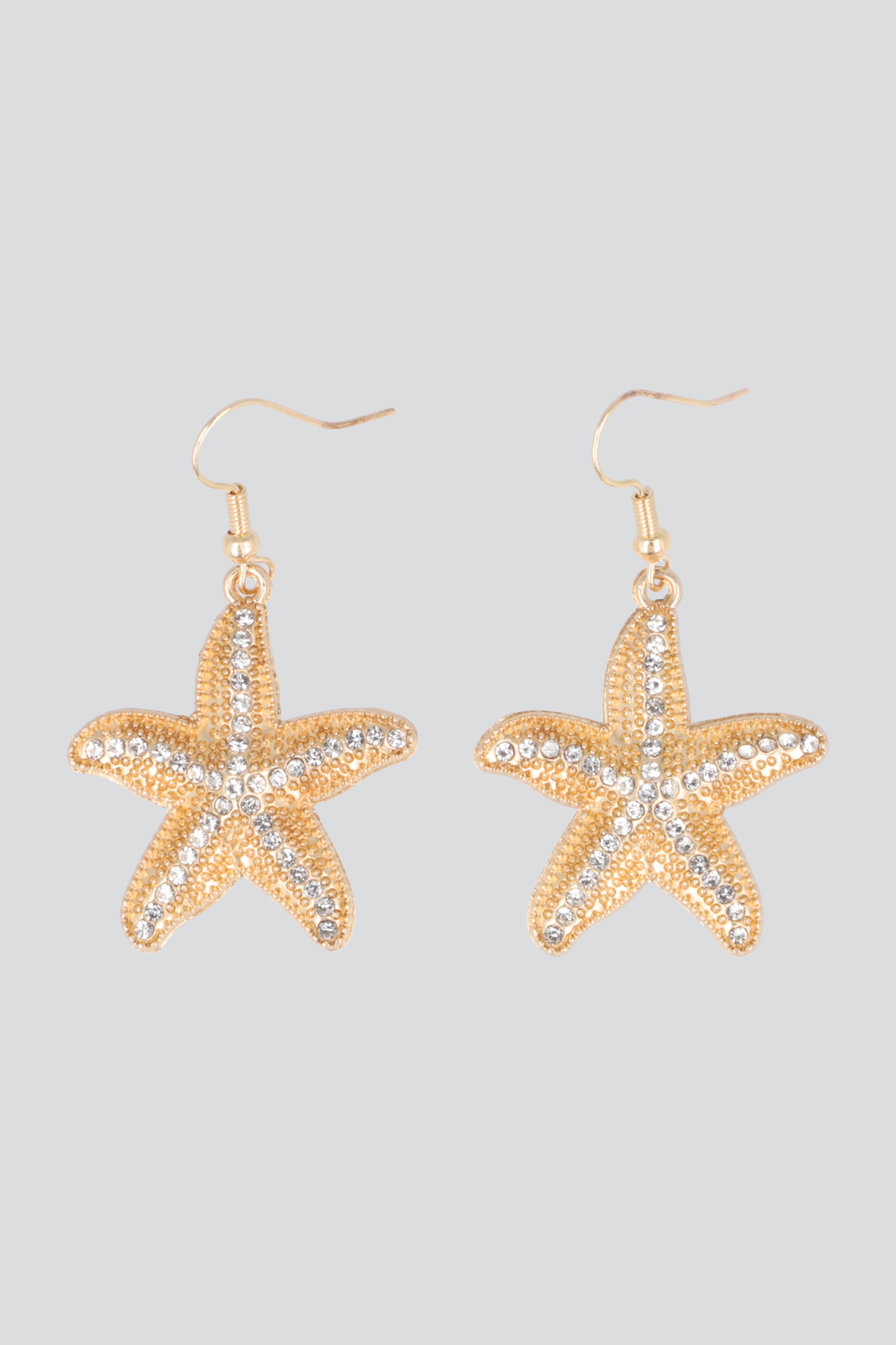 ARETES ESTRELLA DE MAR BRILLITOS ORO