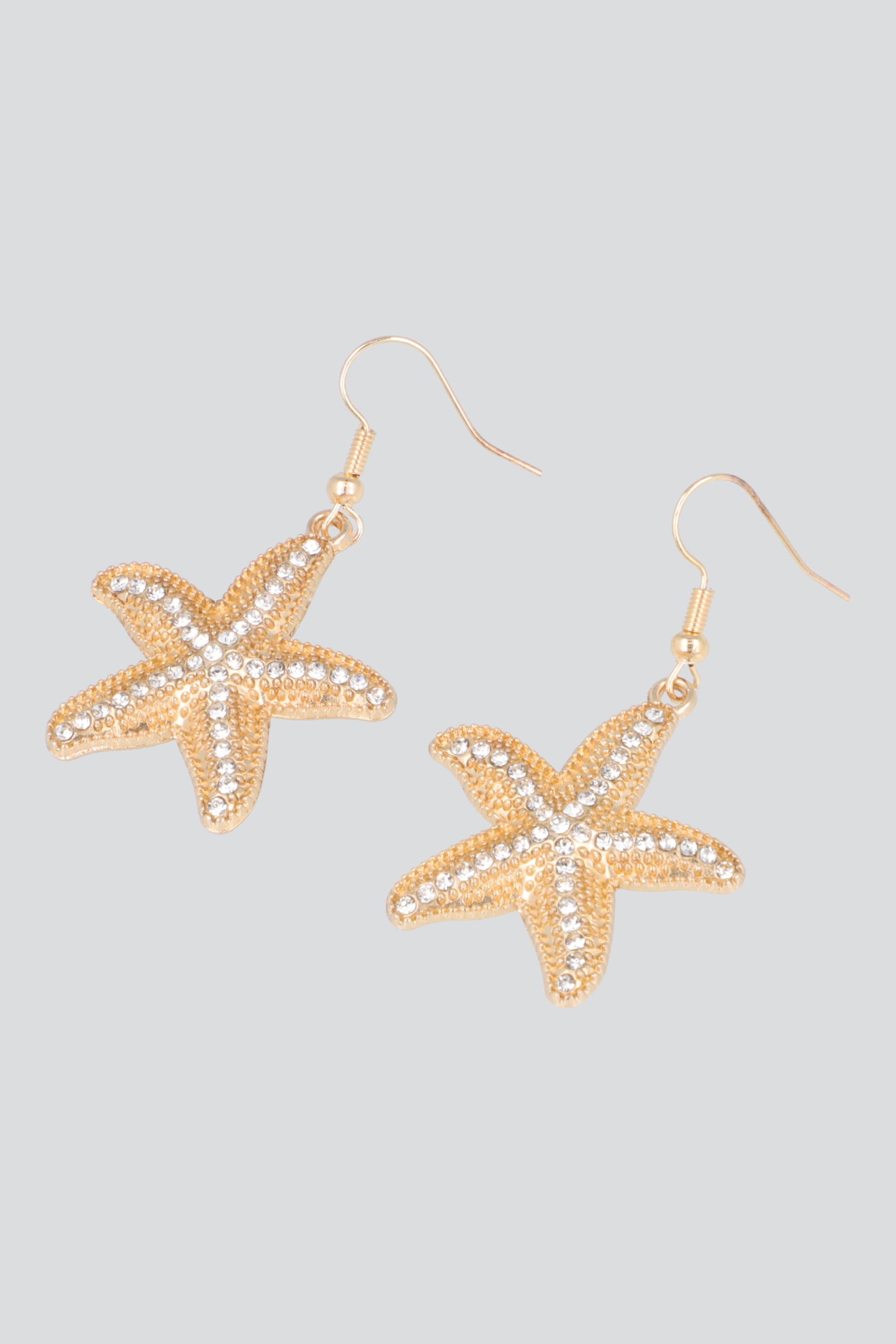 ARETES ESTRELLA DE MAR BRILLITOS ORO